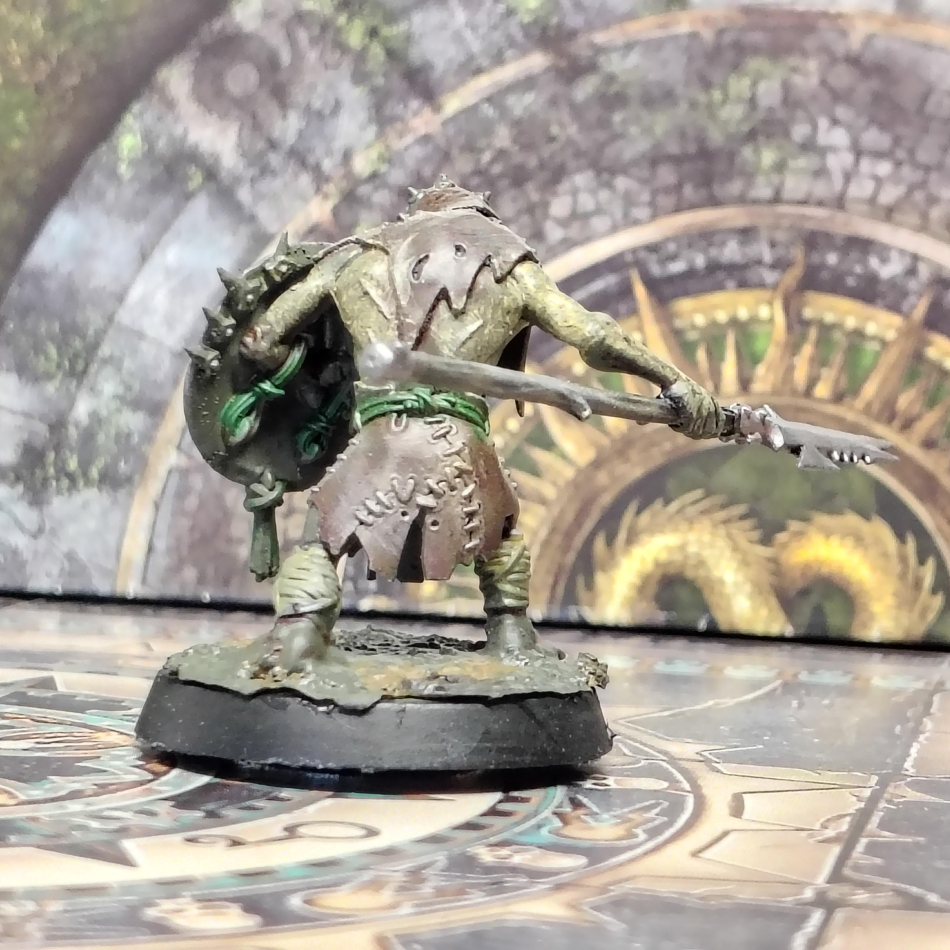 The brightest green is Orc skin speed paint. You know they are orks after all. 