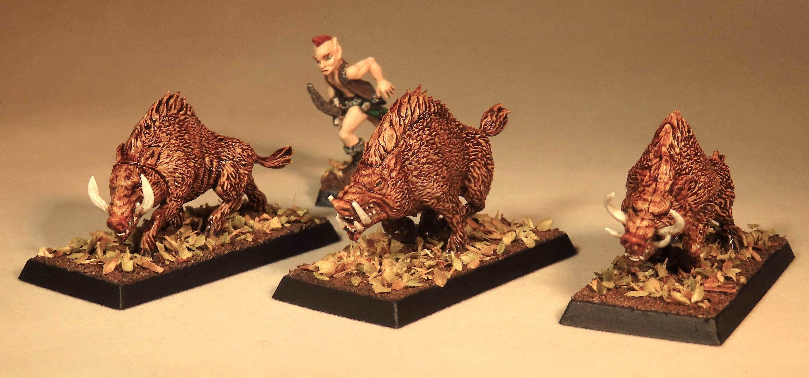 Dark Horse B-003 Barbaric Elf With Sword, Wyrd Wyr23619 Wild Boars