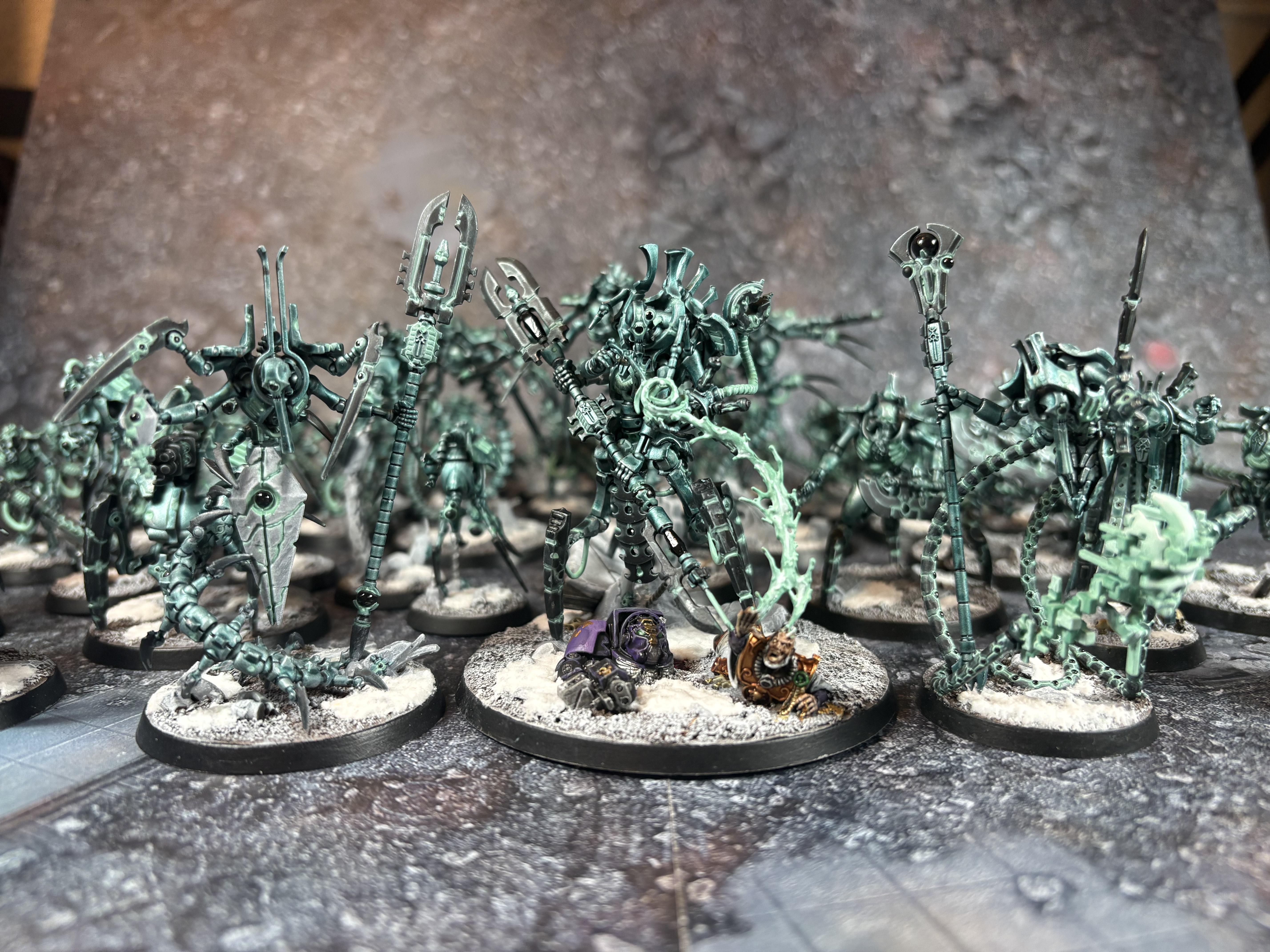 Canoptek, Crypteks, Geomancer, Illuminor Szeras, Macrocytes, Necron Warriors, Necrons, Ophydian Destroyerd, Plasmacytes, Psychomancer, Skorpekh Destroyers, Warhammer 40,000