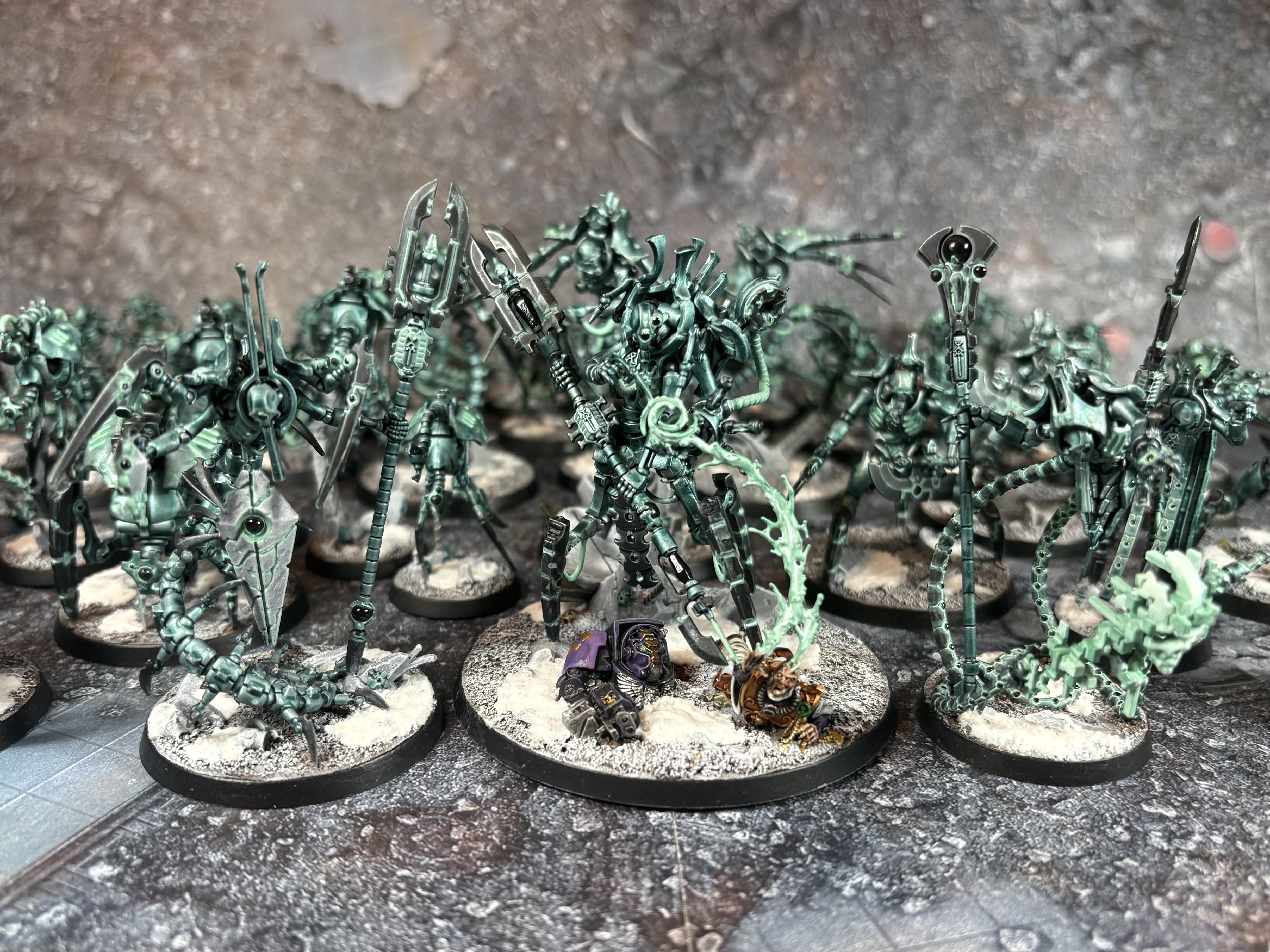 Canoptek, Crypteks, Geomancer, Illuminor Szeras, Macrocytes, Necron Warriors, Necrons, Ophydian Destroyerd, Plasmacytes, Psychomancer, Skorpekh Destroyers, Warhammer 40,000