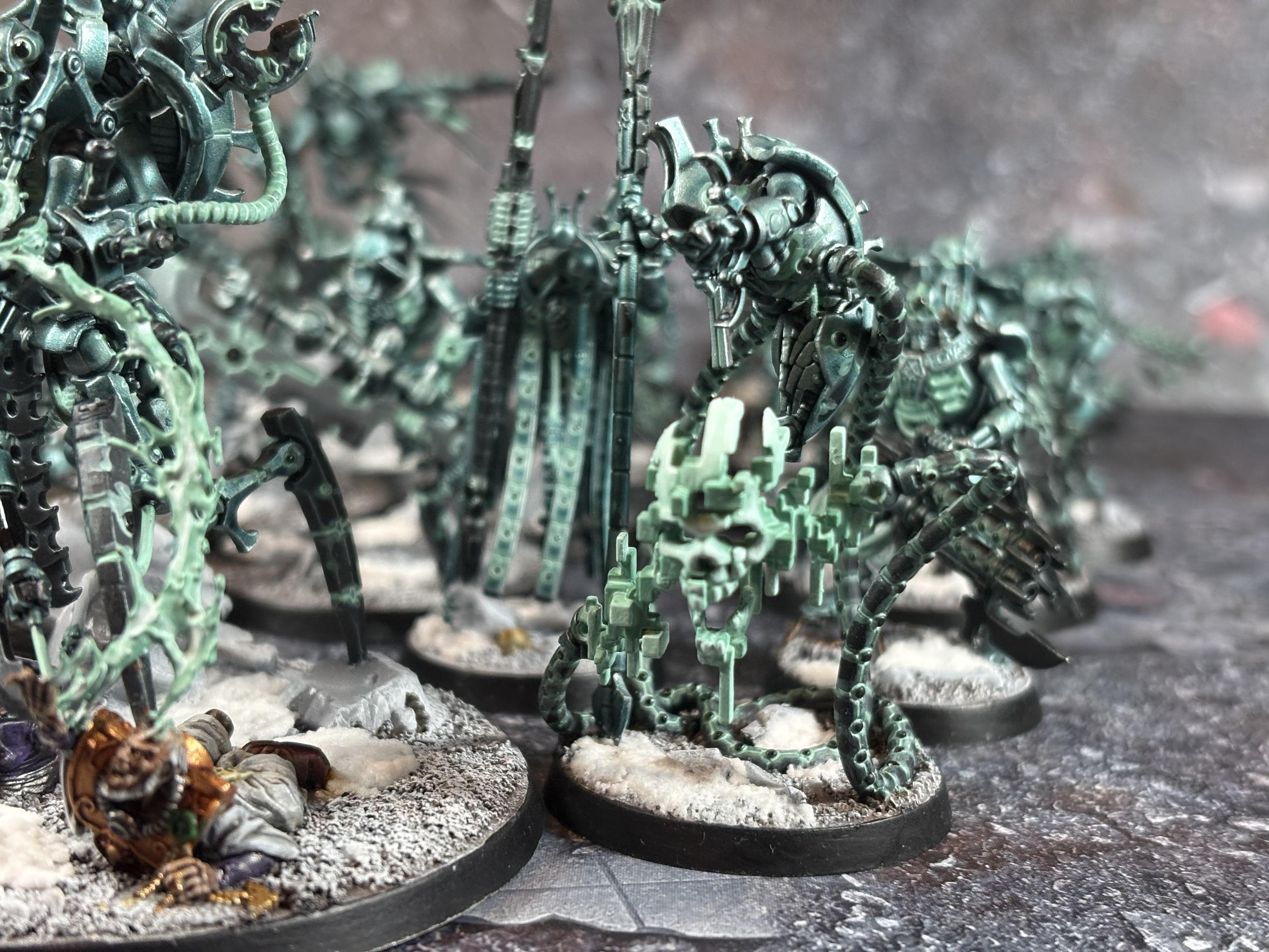 Canoptek, Crypteks, Geomancer, Illuminor Szeras, Macrocytes, Necron Warriors, Necrons, Ophydian Destroyerd, Plasmacytes, Psychomancer, Skorpekh Destroyers, Warhammer 40,000