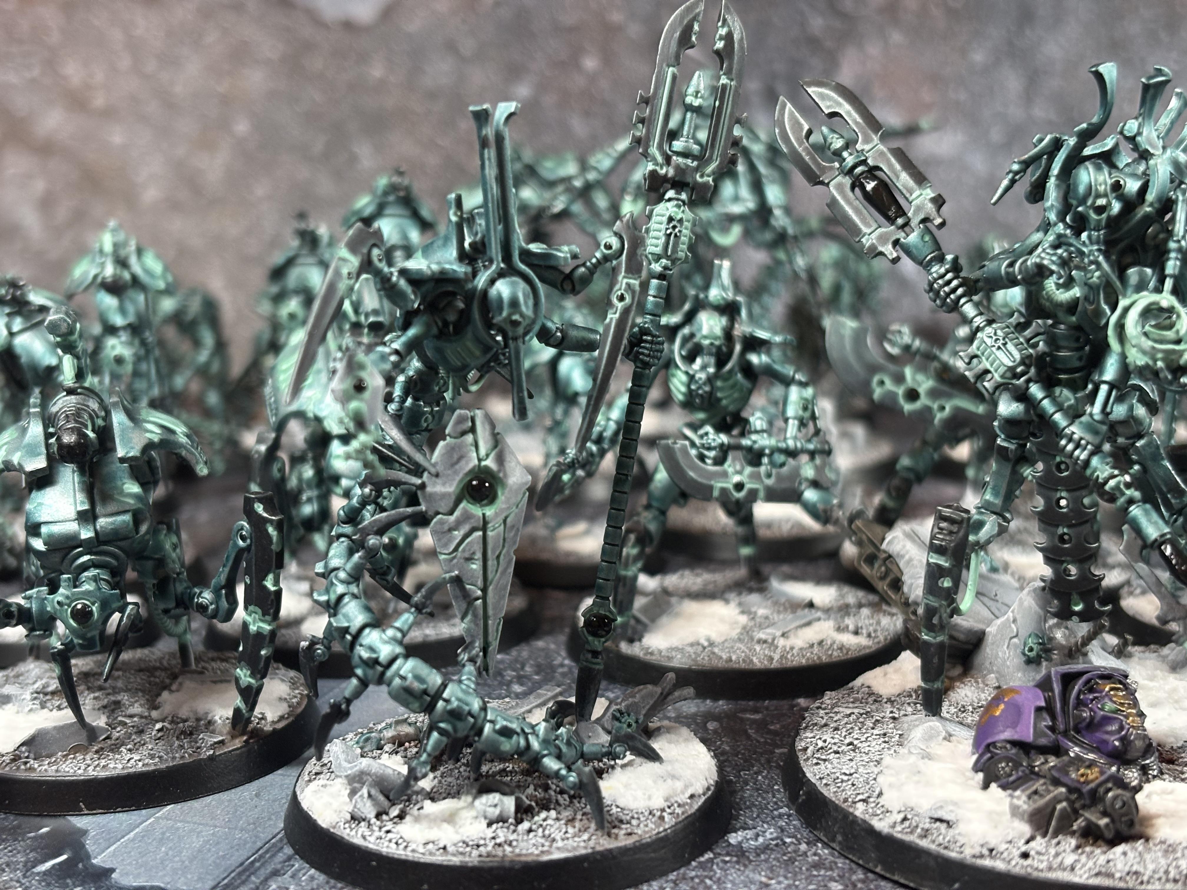 Canoptek, Crypteks, Geomancer, Illuminor Szeras, Macrocytes, Necron Warriors, Necrons, Ophydian Destroyerd, Plasmacytes, Psychomancer, Skorpekh Destroyers, Warhammer 40,000