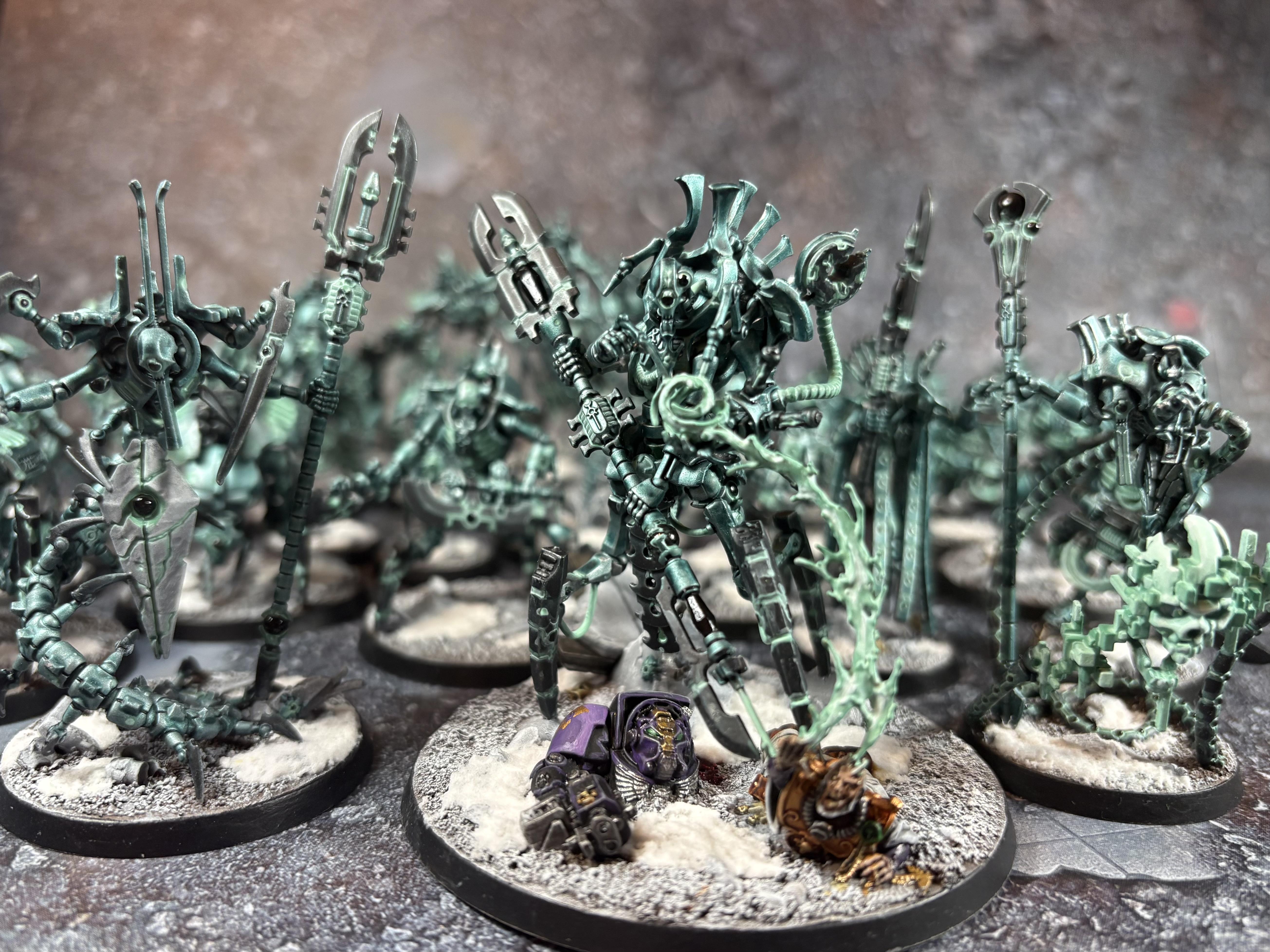 Canoptek, Crypteks, Geomancer, Illuminor Szeras, Macrocytes, Necron Warriors, Necrons, Ophydian Destroyerd, Plasmacytes, Psychomancer, Skorpekh Destroyers, Warhammer 40,000