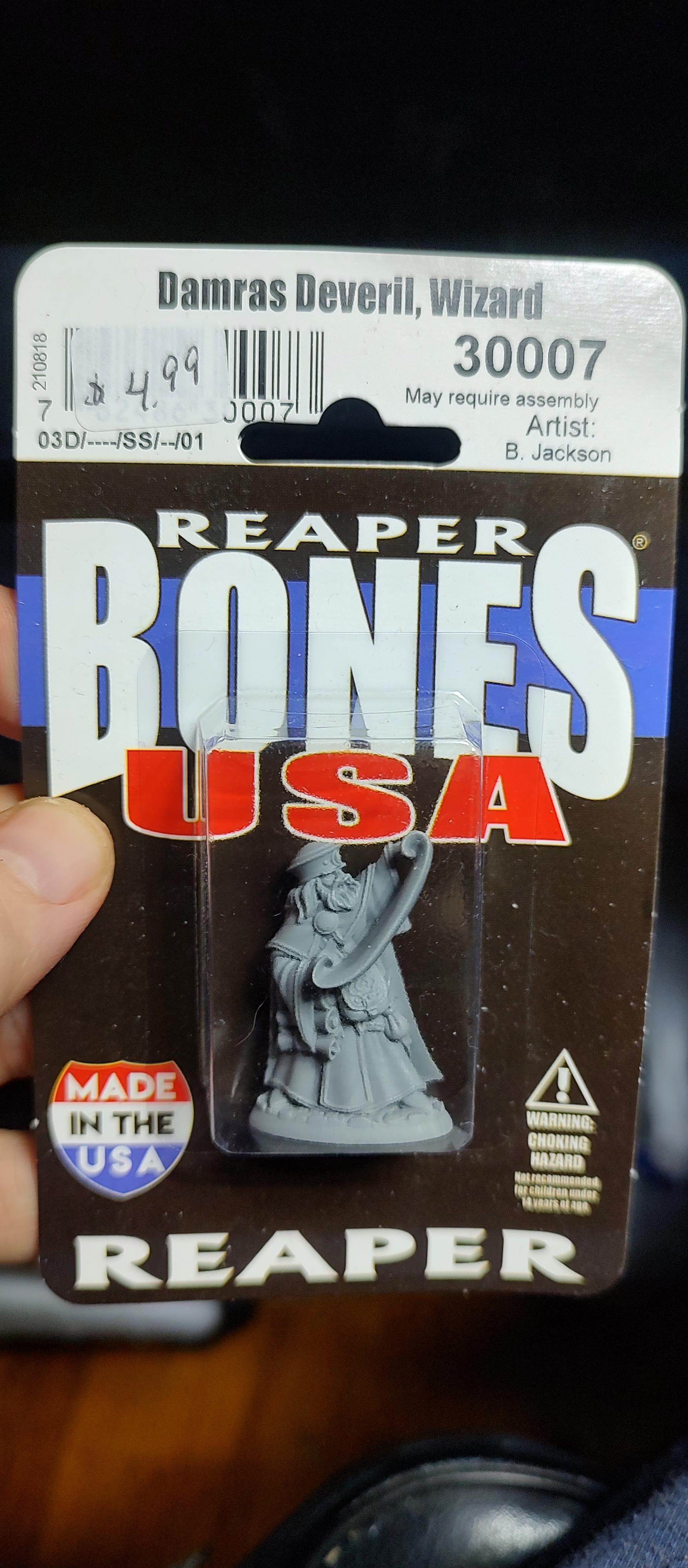 Damras Deveril, Reaper, Reaper Black, Reaper Bones, Wizard