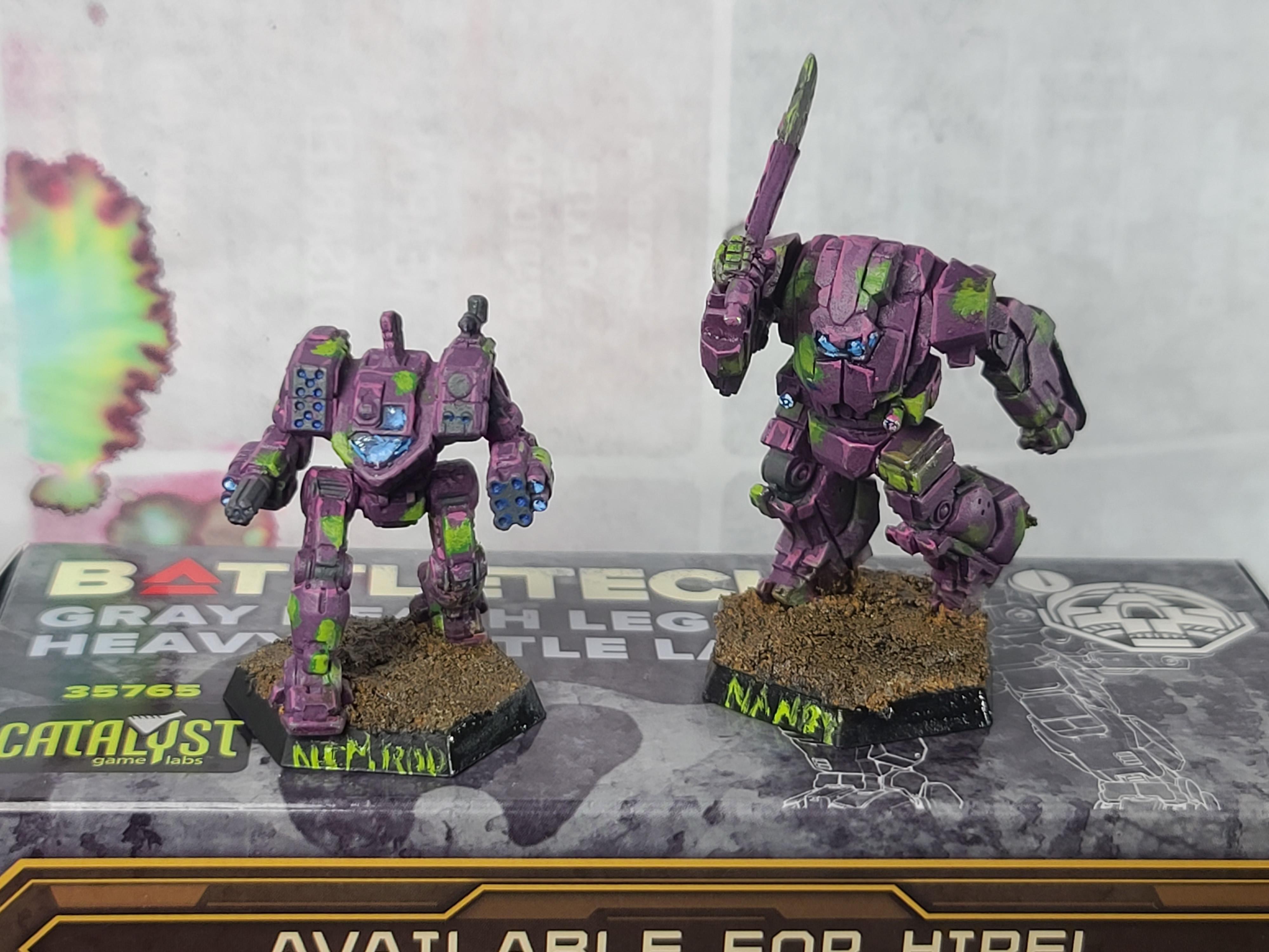 Battletech, Camouflage, Catalyst Game Labs, Ironwind Metals, Marik, Mech, Neanderthal, Nobori Nin, Purple
