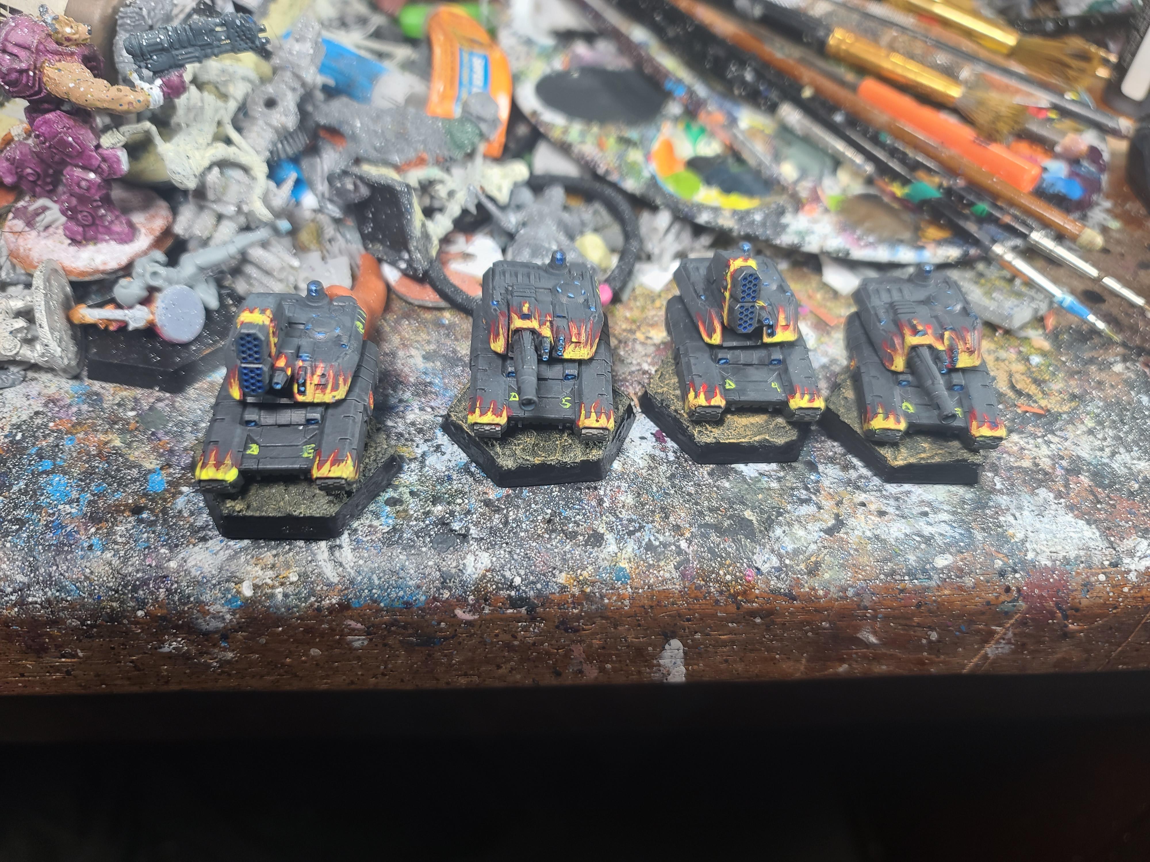 Afterdark Prints, Battletech, Clan Hells Horses, Euro Tank, Eurus Tank, Flames, Iota Galaxy, Sir Mortimer Bombito