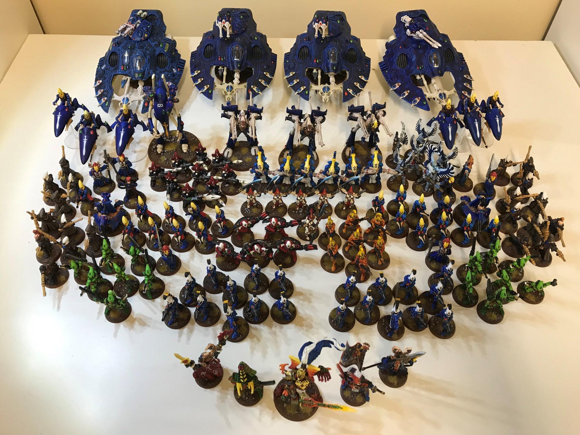 Alaitoc, Captain Brown, Eldar, Metal, Painted, Painted Eldar Army