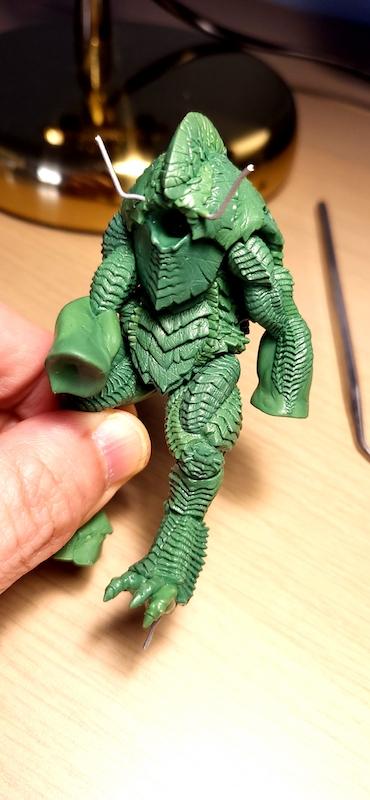 Greenstuff, Lizard, Scales, Sculpting, Work In Progress