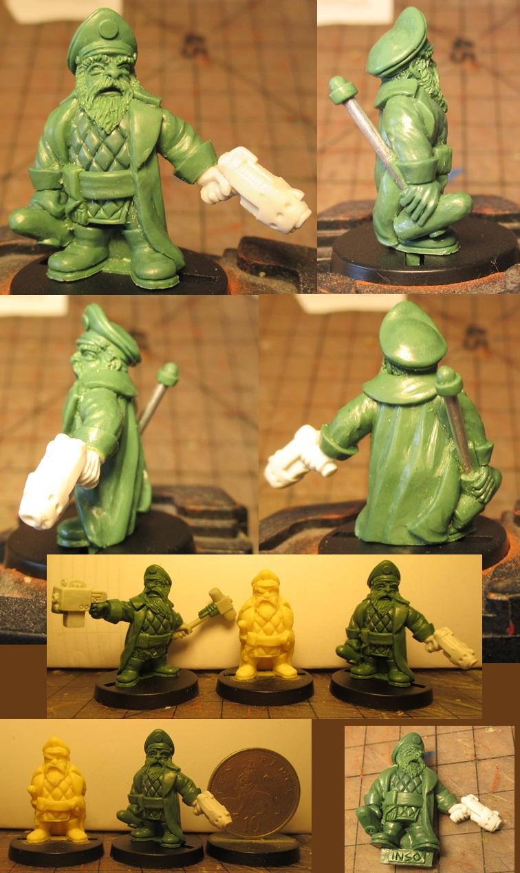 Commissar, Dwarves, Greenstuff, Sculpting, Squats
