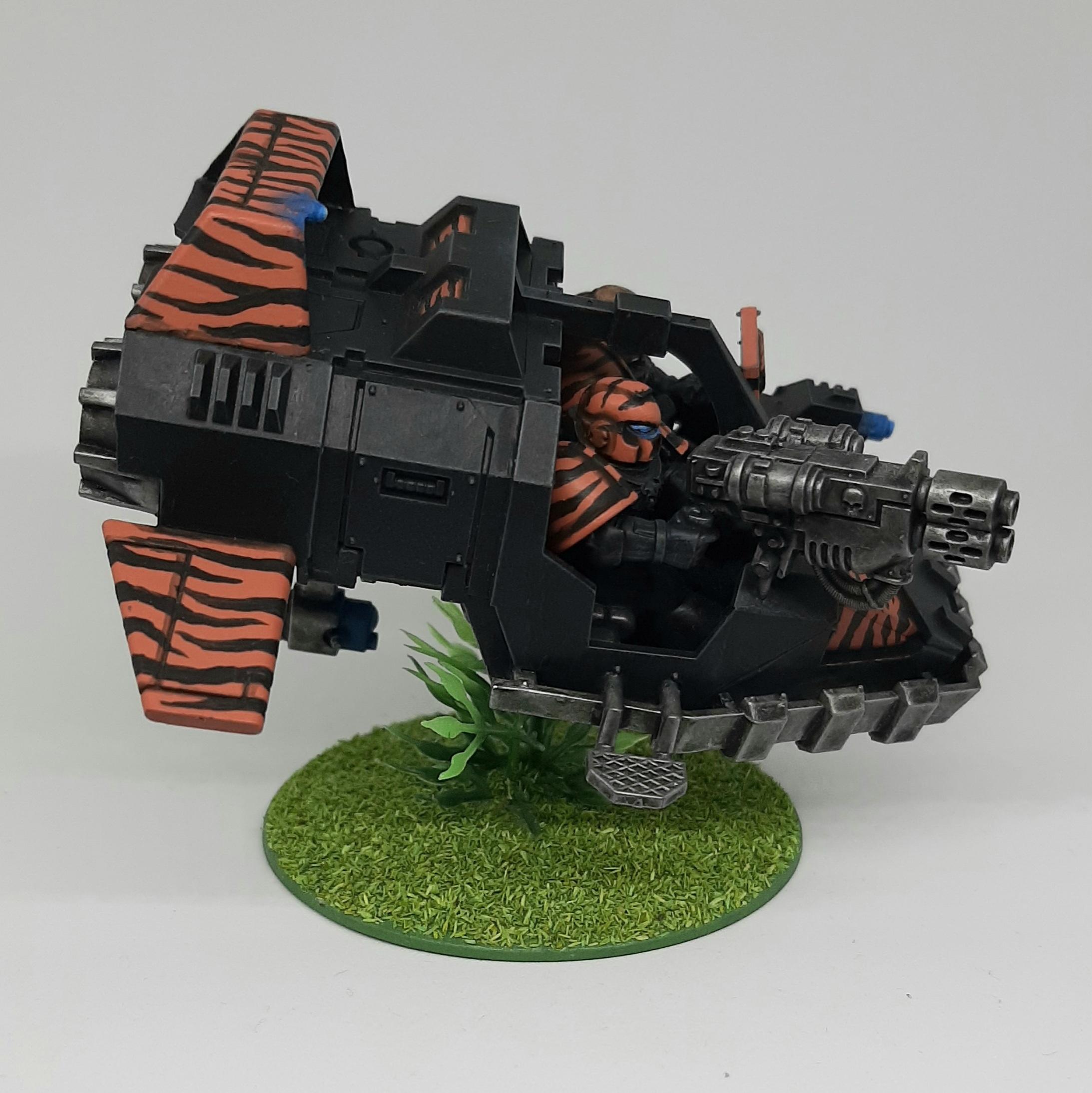 Adeptus, Assault, Astartes, Black, Camouflage, Cannon, Chapter, Classic, Claw, Conversion, Crew, Custom, Driver, Fighting, Forest, Glow, Gunner, Hover, India, Jungle, Kitbash, Land, Magnet, Miniature, Multimelta, Object Source Lighting, Orange, Paw, Retro, Space, Space Marines, Speeder, Striped, Stripes, Tigers, Veda, Vehicle, Warhammer 40,000