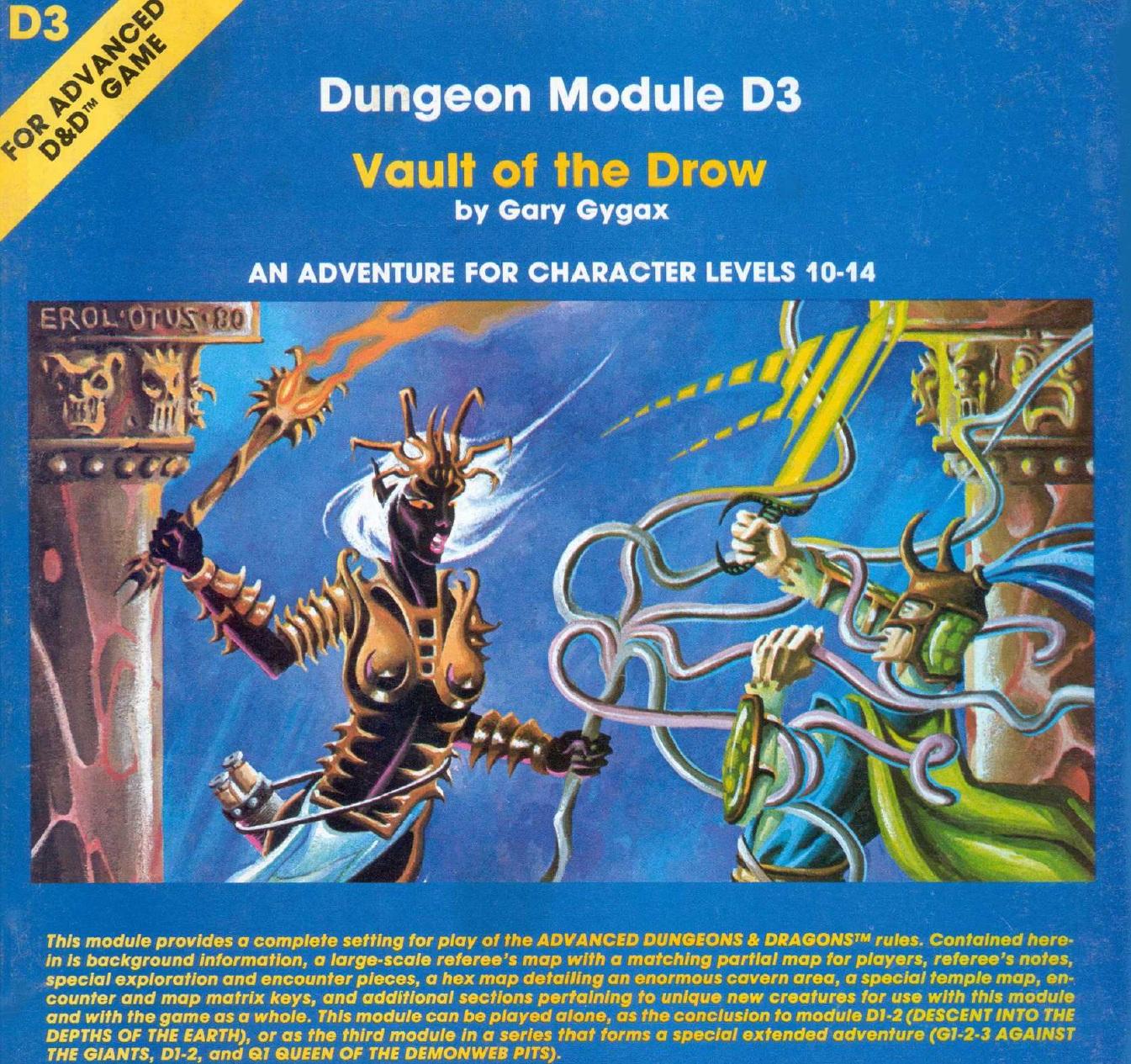 Descent Into The Depth Of The Earth, Drow, Dungeons And Dragons, Retro Review