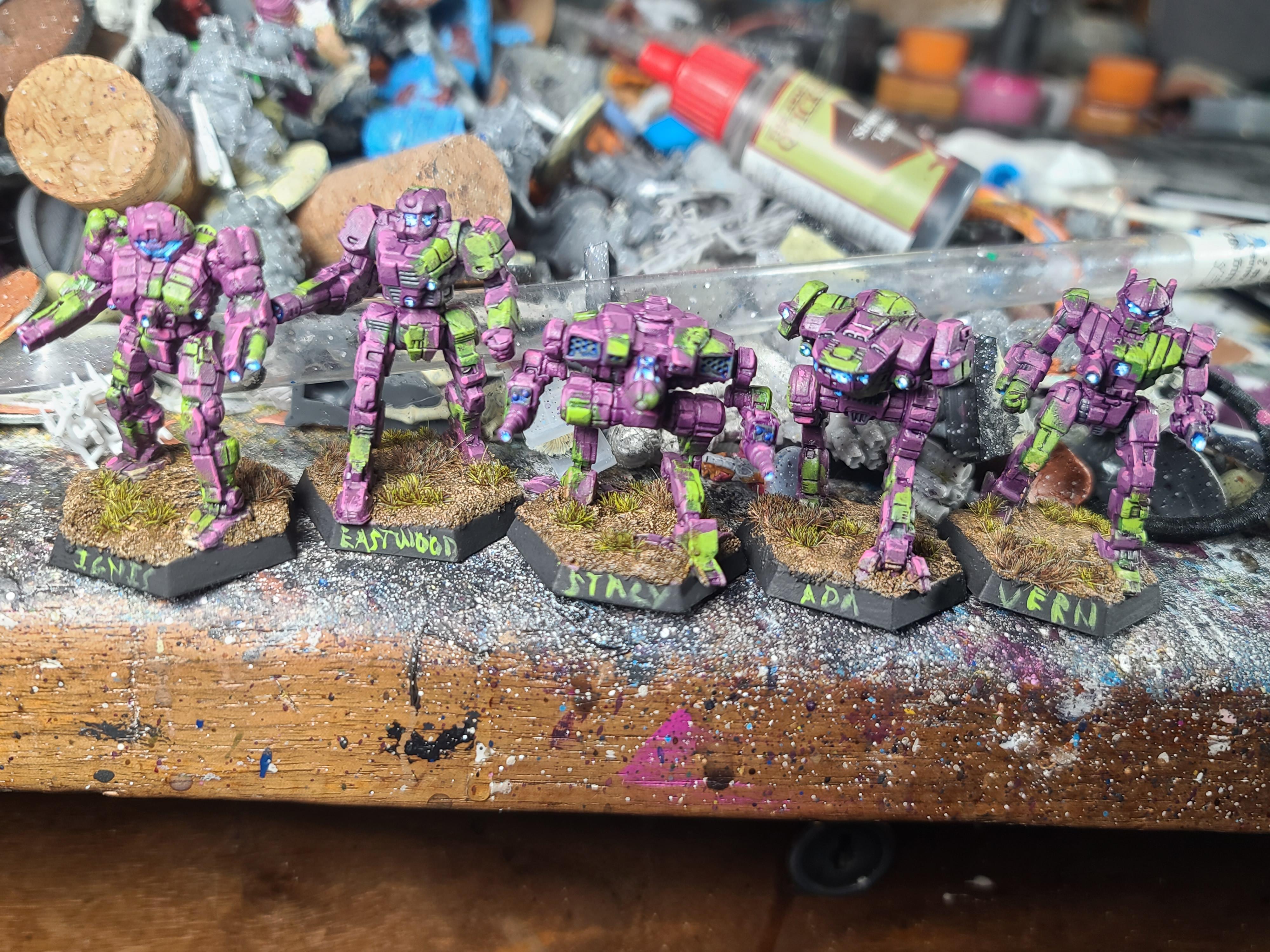 6m, Battletech, Catalyst Game Labs, Cicada, Clint, Cougar, Firestarter, Hermes Ii, Marik, Mech, Purple Camo