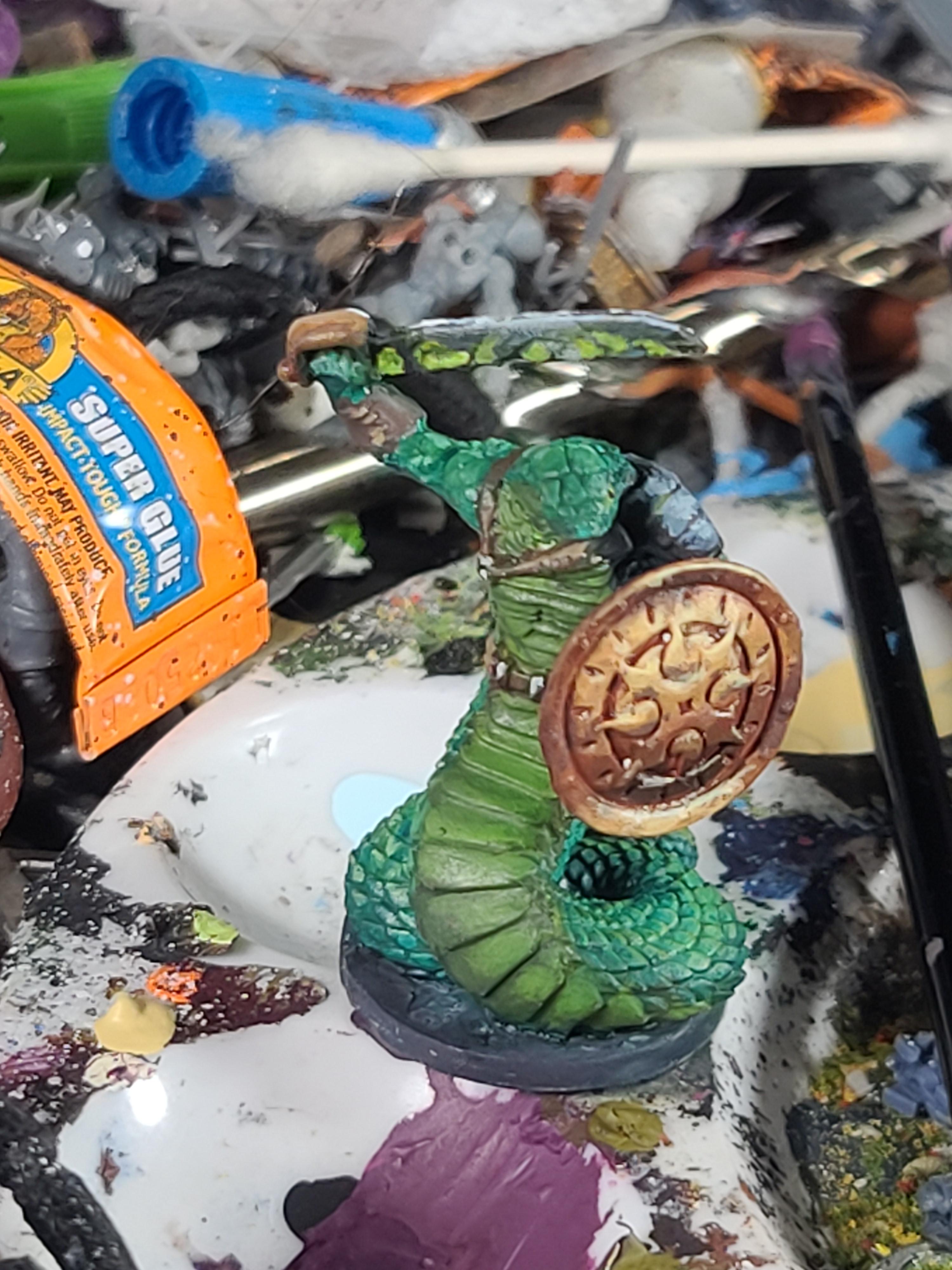 5 Pot, Dungeons And Dragons, Reaper Miniatures, Snake Man, Warhammer Fantasy