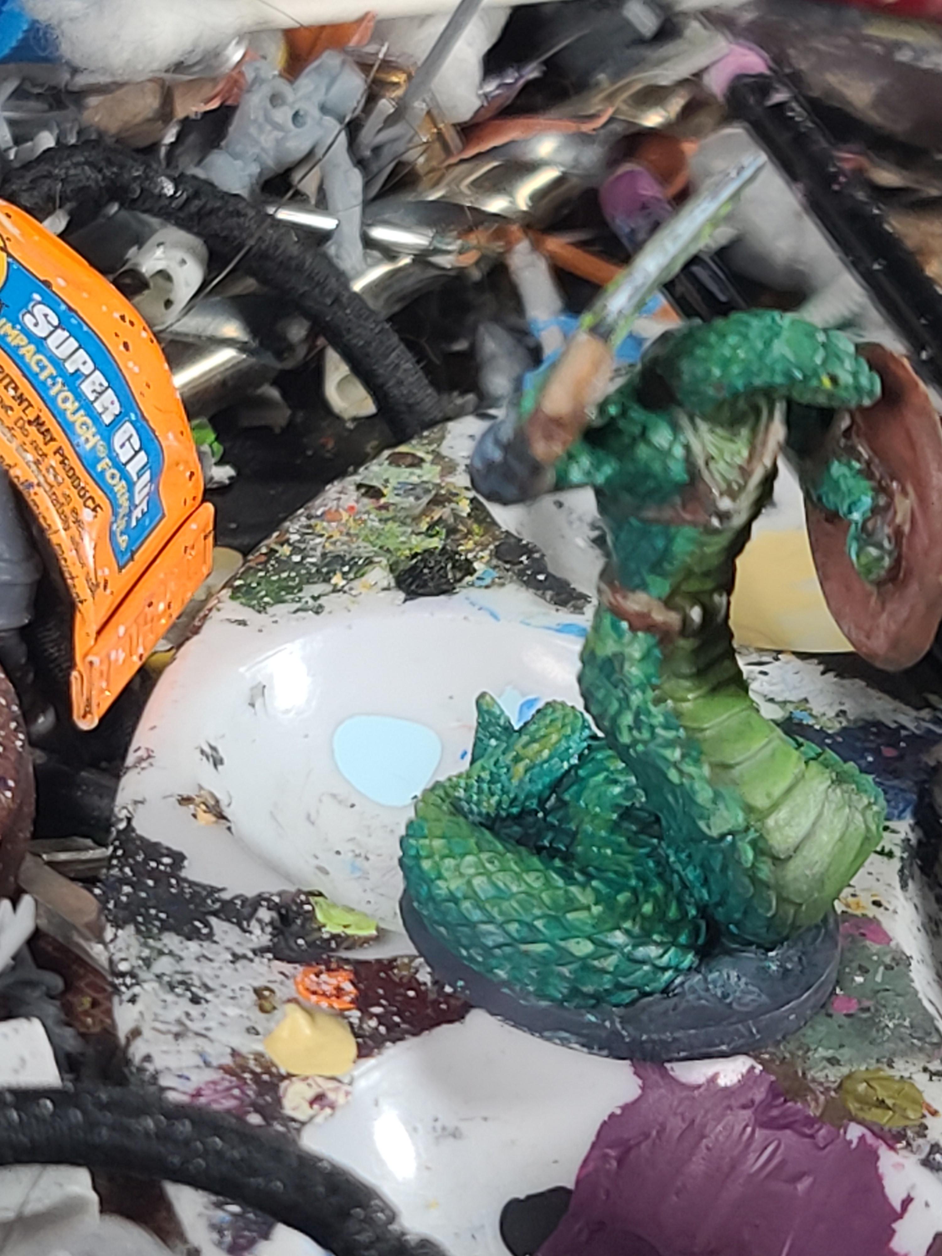 5 Pot, Dungeons And Dragons, Reaper Miniatures, Snake Man, Warhammer Fantasy
