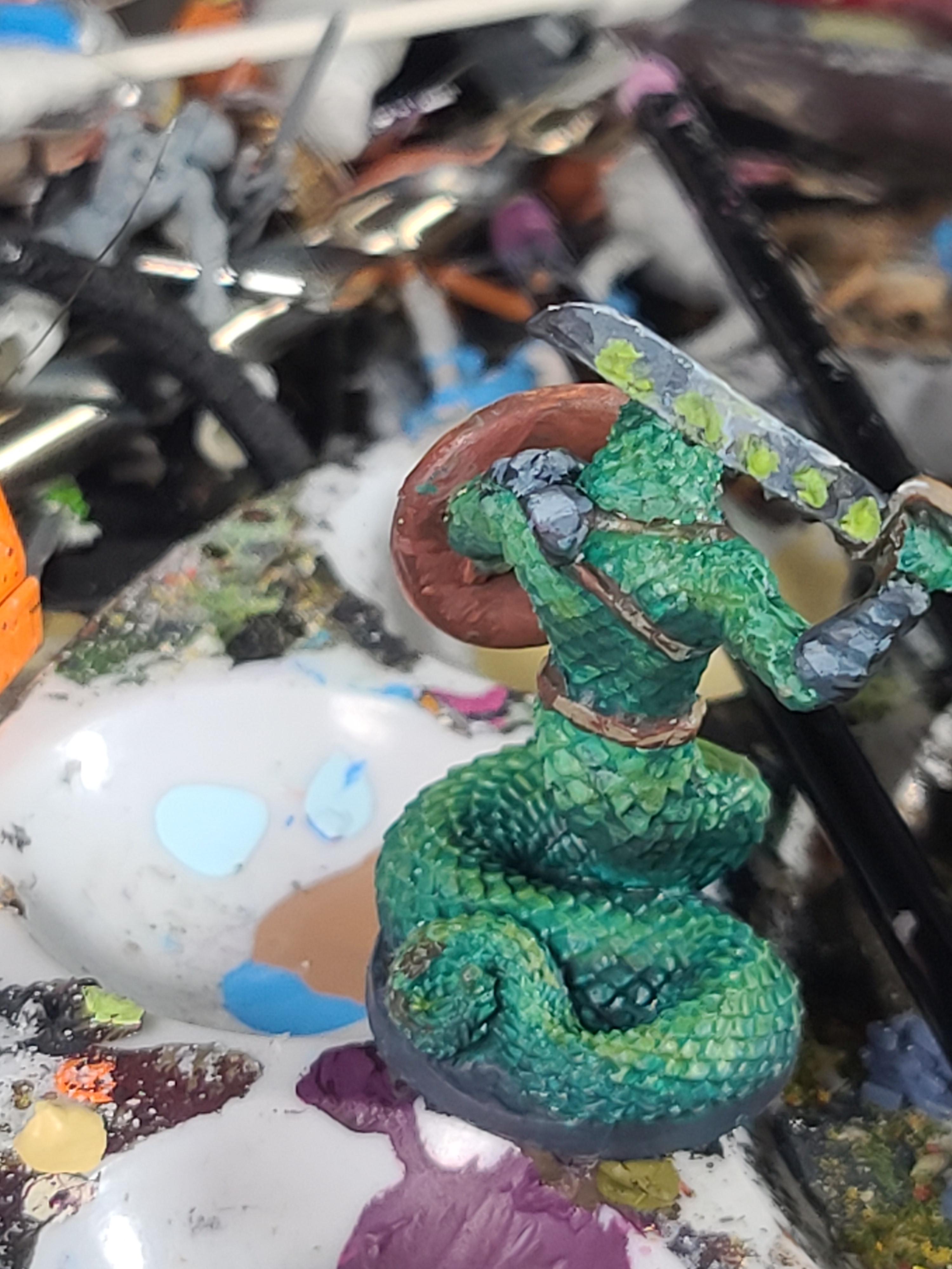 5 Pot, Dungeons And Dragons, Reaper Miniatures, Snake Man, Warhammer Fantasy