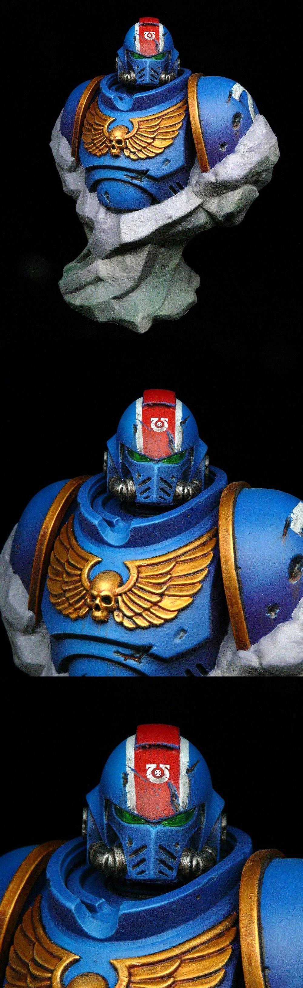 Adeptus Astartes, Bust, Primaris, Space Marines, Ultramarines