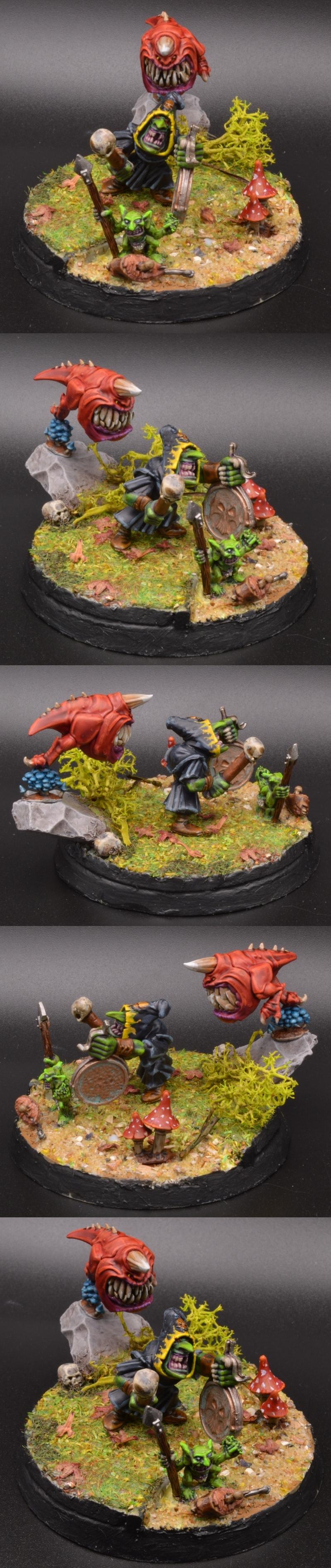 Diorama, Goblin Hunter, Snotling, Squigs
