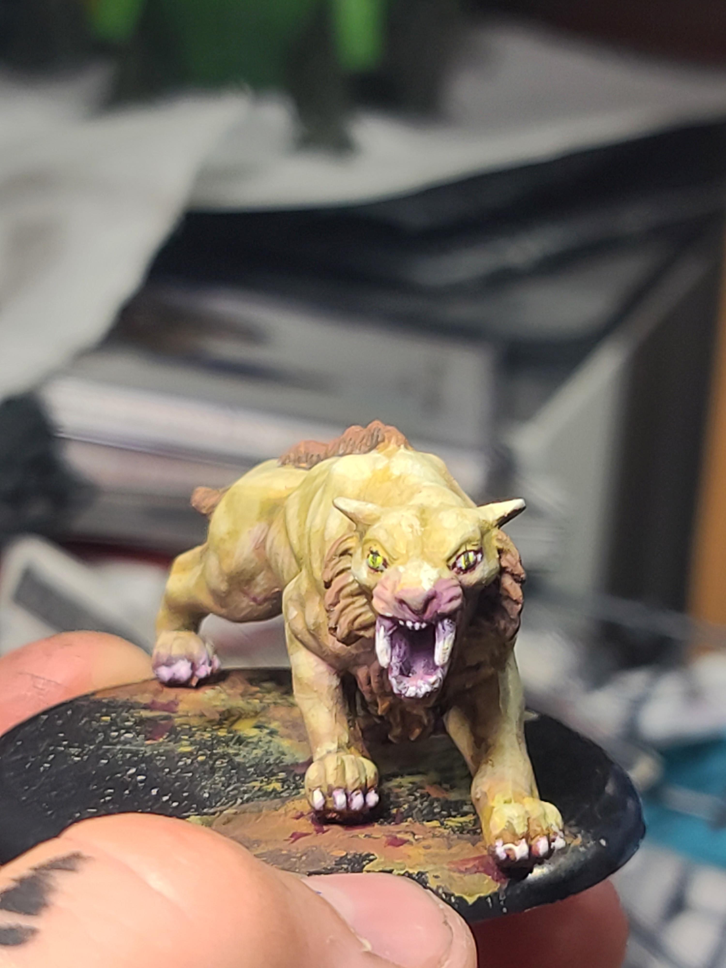Big Cat, Dungeons And Dragons, Lion, Reaper Miniatures, Sabretooth Tiger