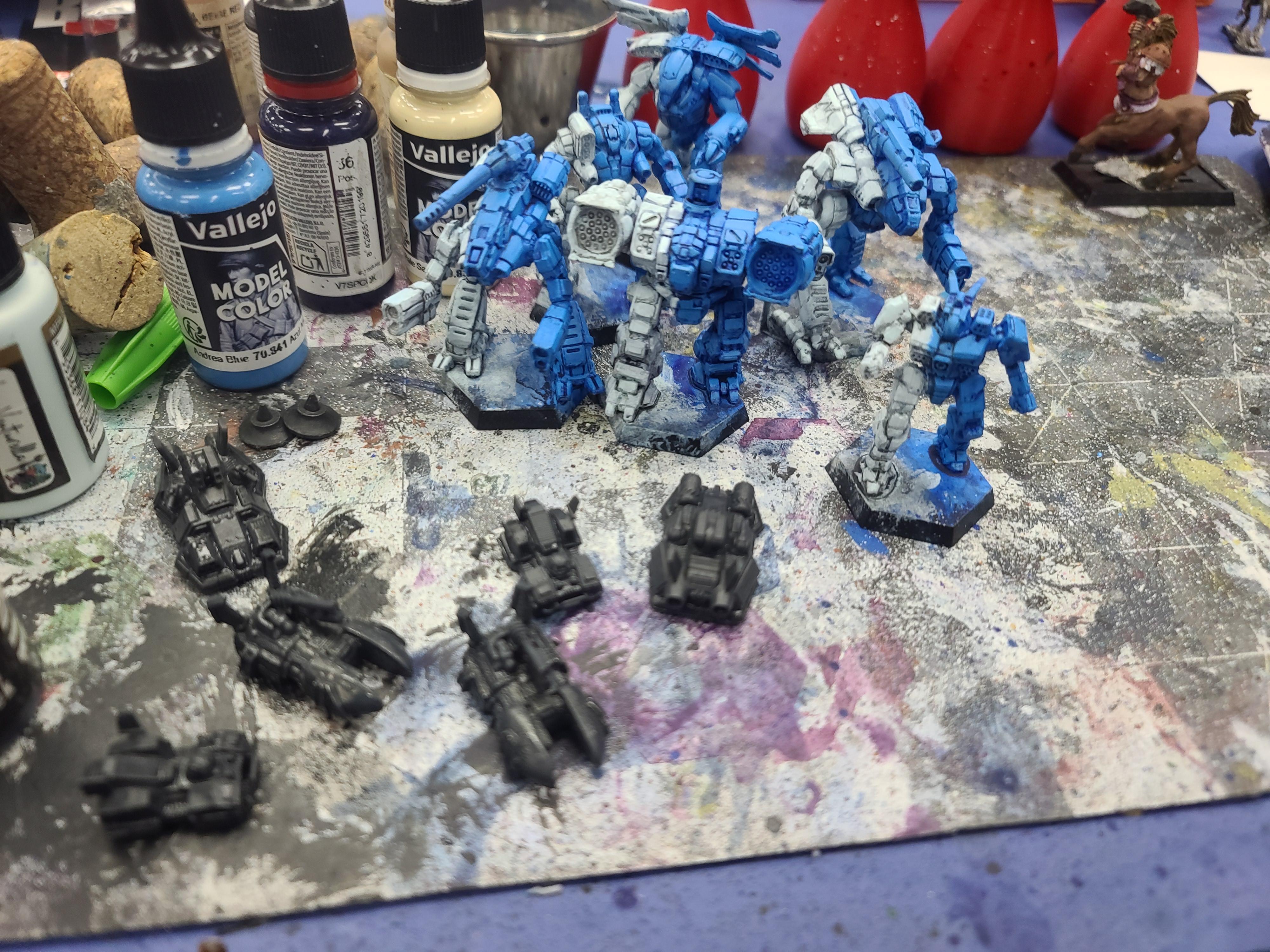 Afterdark Prints, Battletech, Catalyst Game Labs, Griffin Iic, Hells Horses, Hephaestus, Hovercraft, Jade Hawk, Longbow, Lyran Guard, Marauder Iic, Marauders, Mech, Ostroc, Shamash, Sir Mortimer Bombito, Steiner, Svantovit, Tank