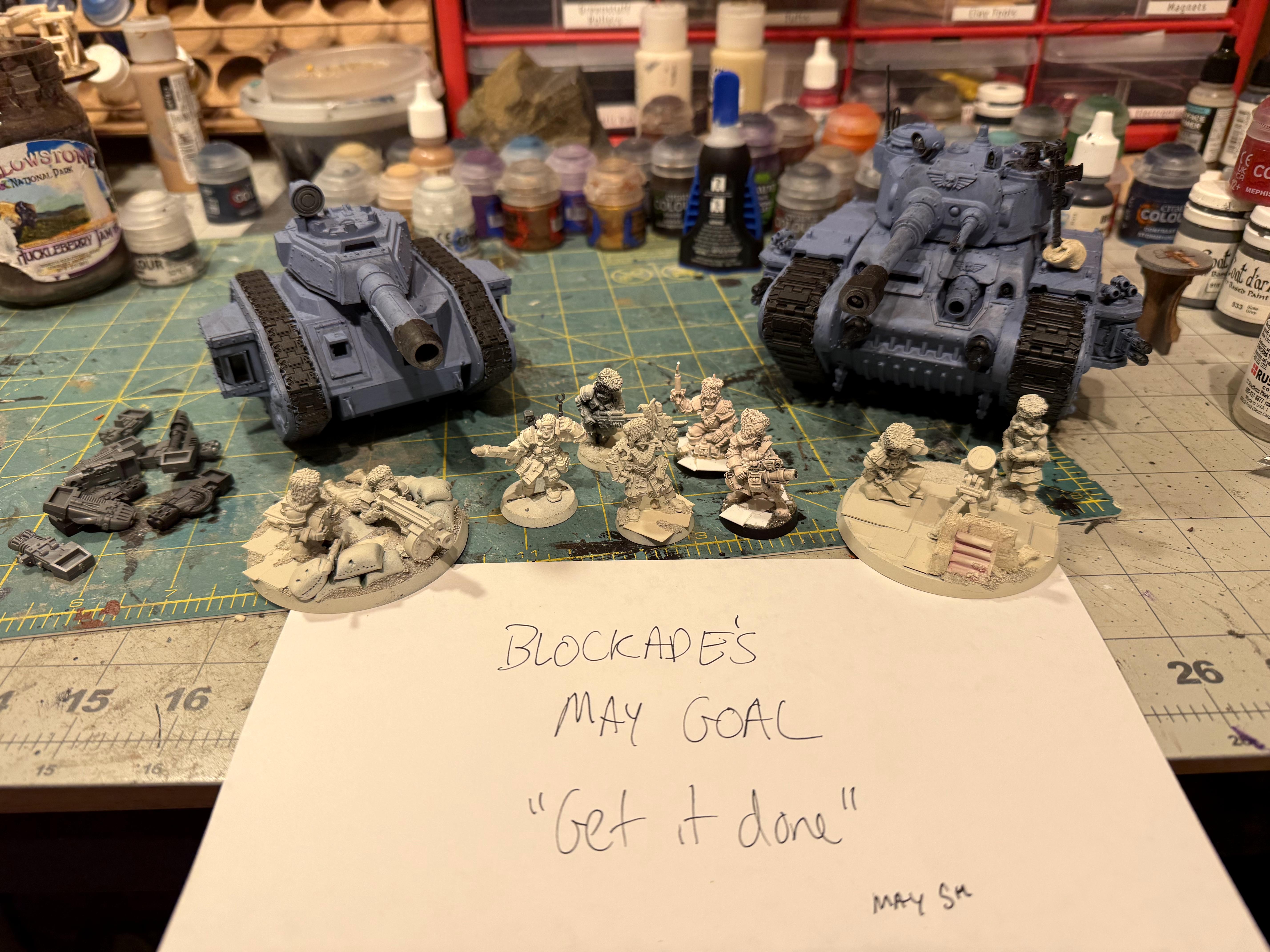Astra Militarum, Conversion, Hobby Progress Challenge, Imperial Guard, Leman Russ, Rogal Dorn, Tank, Urban Combat, Vostroyans