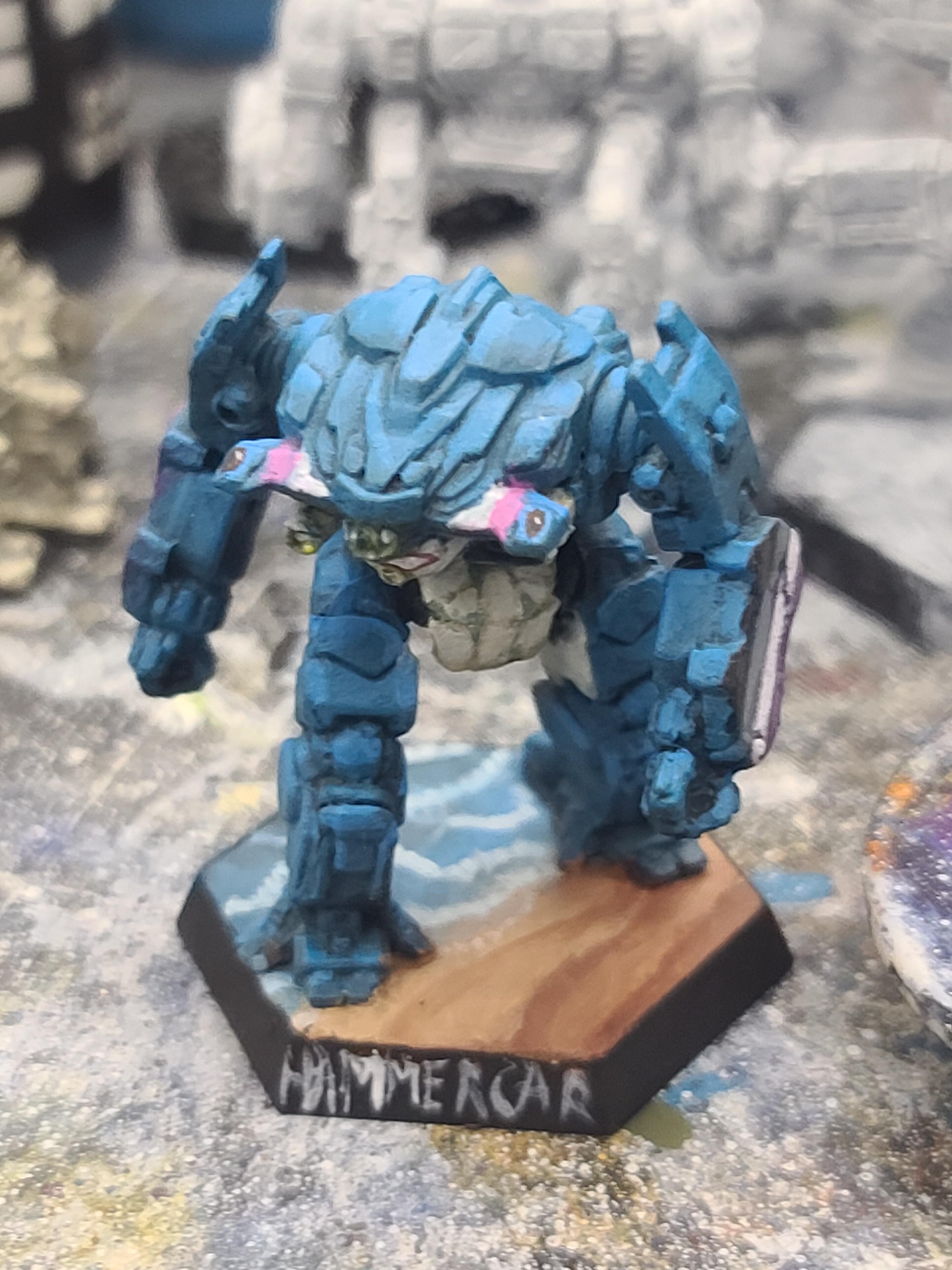 Ace Pride, Battletech, Beach Base, Catalyst Game Labs, Mech, Painted Base, Pride Flag, Trans Pride