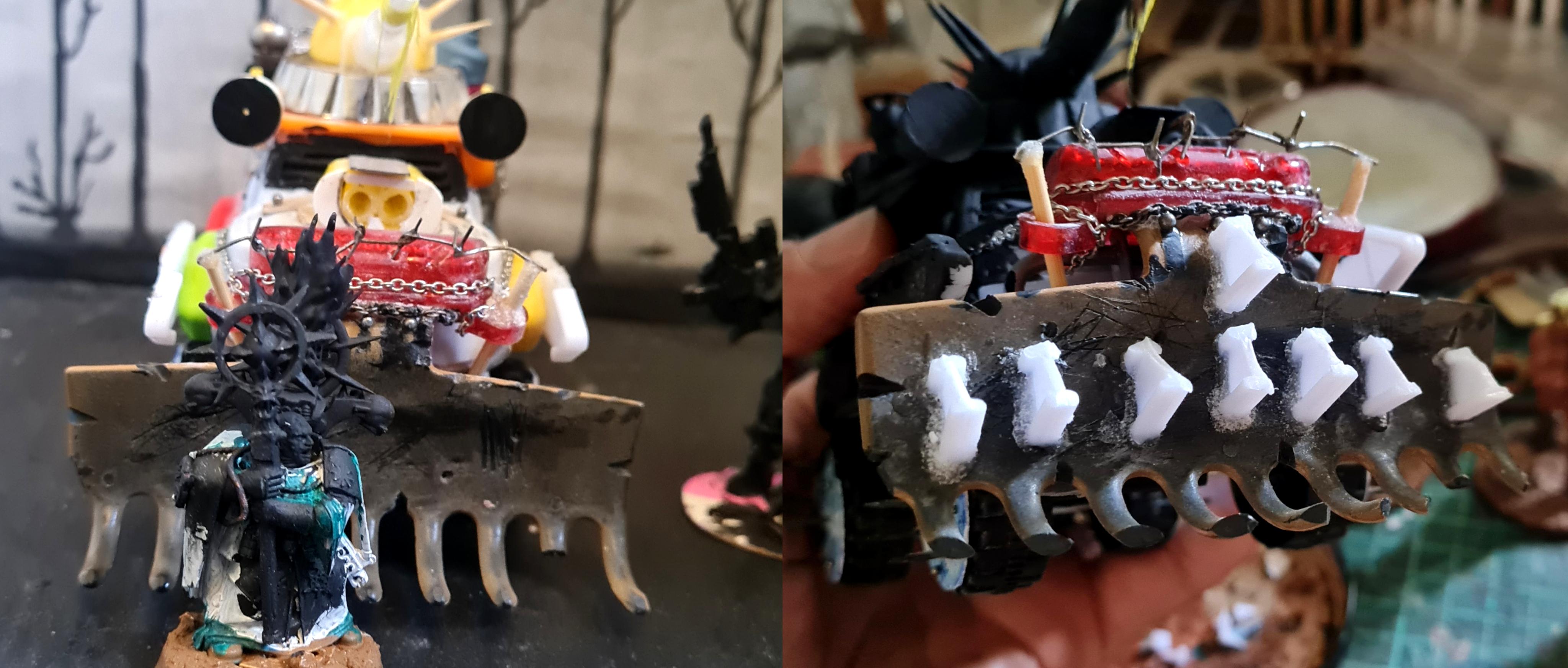 Cars, Dozer Blade, Gaslands, Mad Max, Post-apocalyptic, Scratch Build, Scratchbuilding, Spikes, Toy, Wasteland, Work In Progress, Zombie Apocalypse