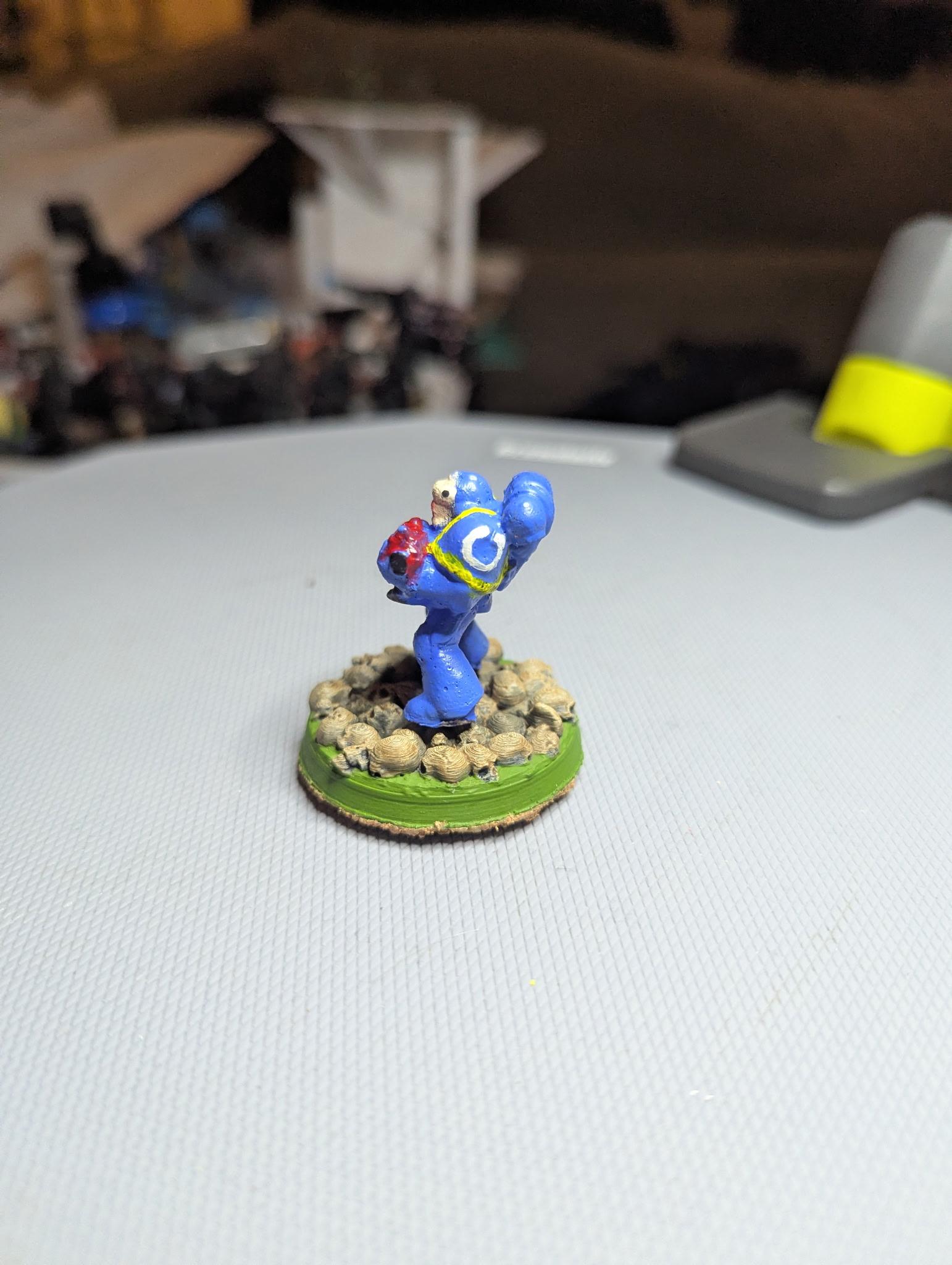 2ed Edition, Bad Painting, Space Marines, Two Thin Coats, Ultramarines