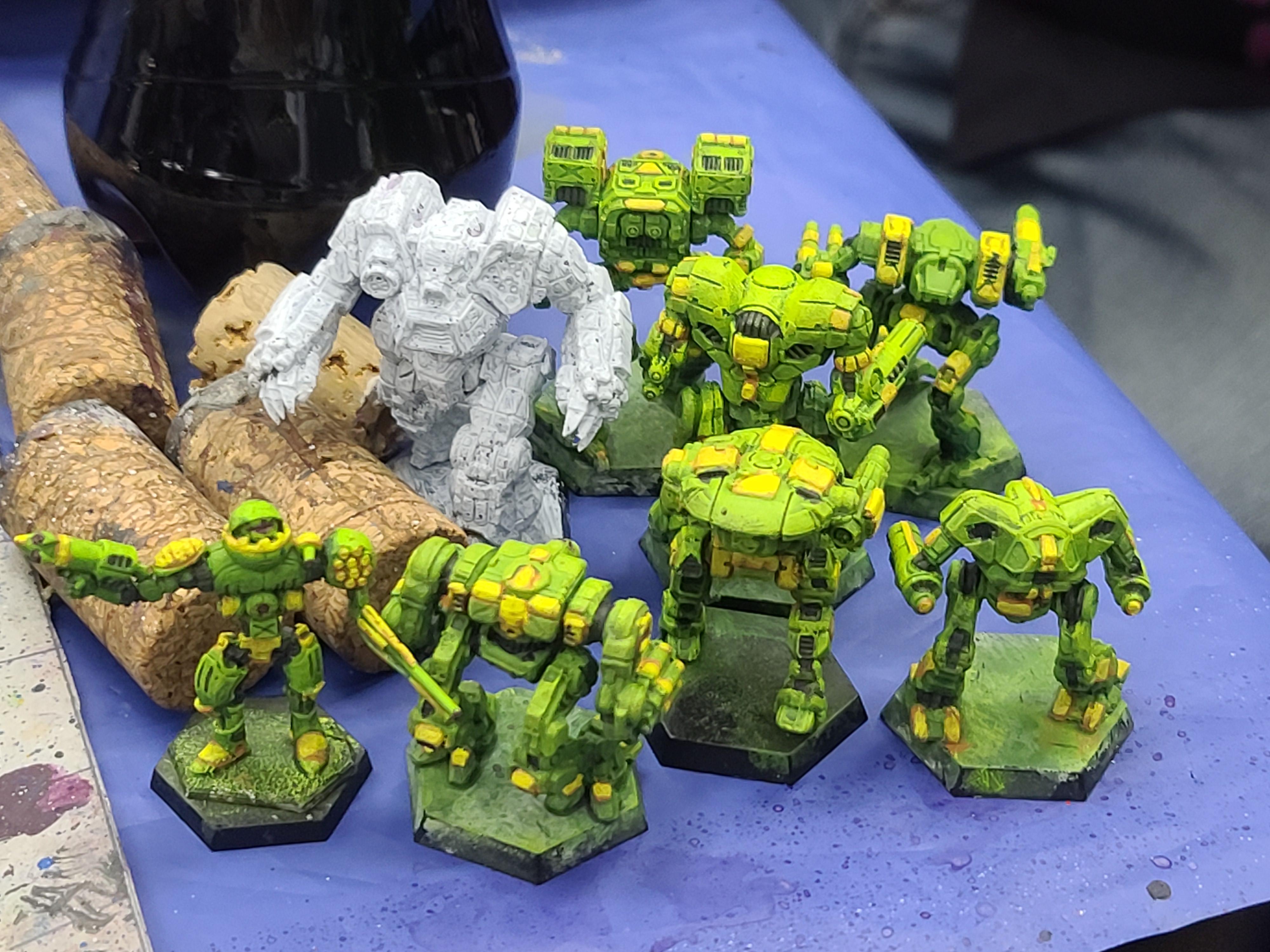 Battle Cobra, Battletech, Black Hawk, Black Lanner, Catalyst Game Labs, Delta Galaxy, Hoplite, Ironwind Metals, Jade Falcon, Kodiak, Mech, Night Gyr, Nova, Spirit, Timber Wolf