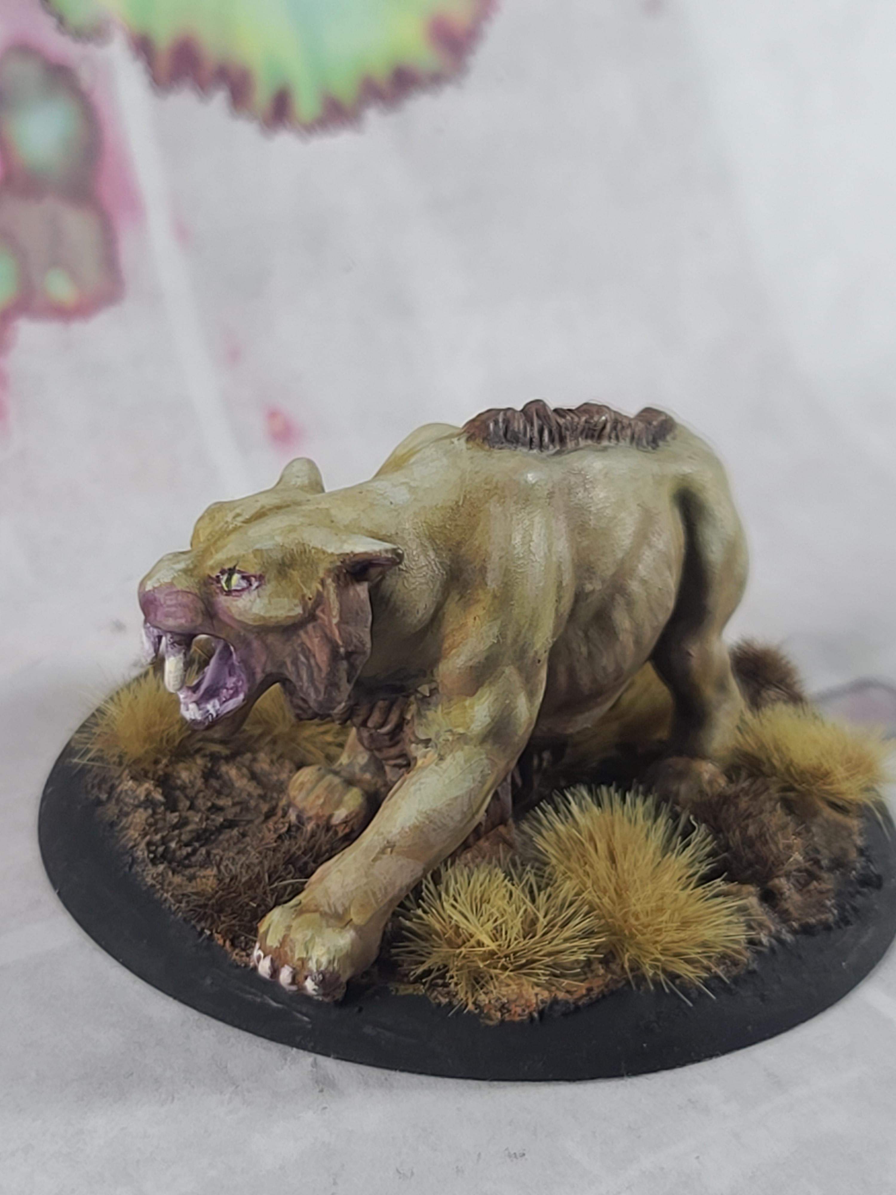 Big Cat, Bones, Dungeons And Dragons, Reaper Miniatures, Sabretooth Tiger