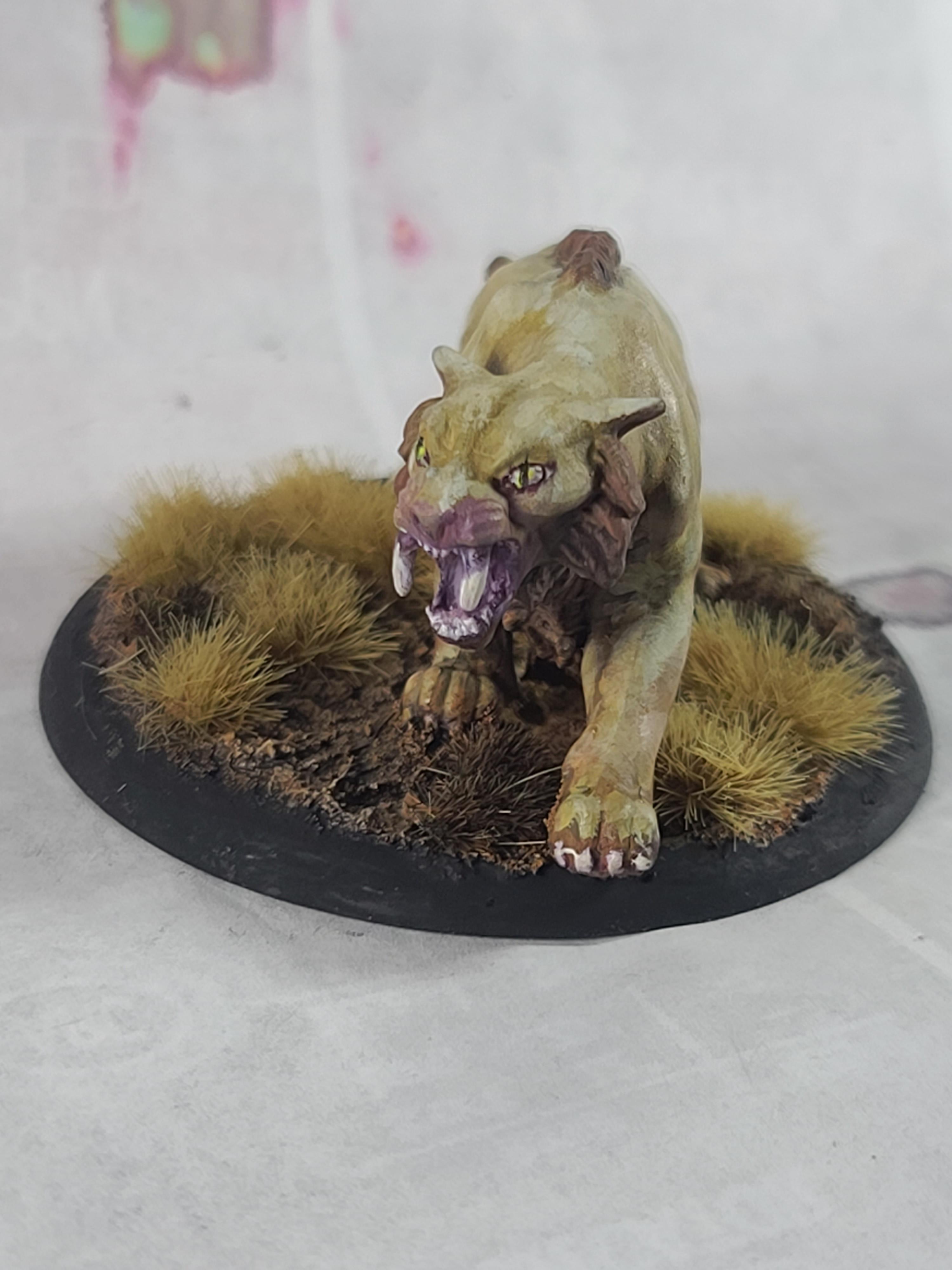 Big Cat, Bones, Dungeons And Dragons, Reaper Miniatures, Sabretooth Tiger