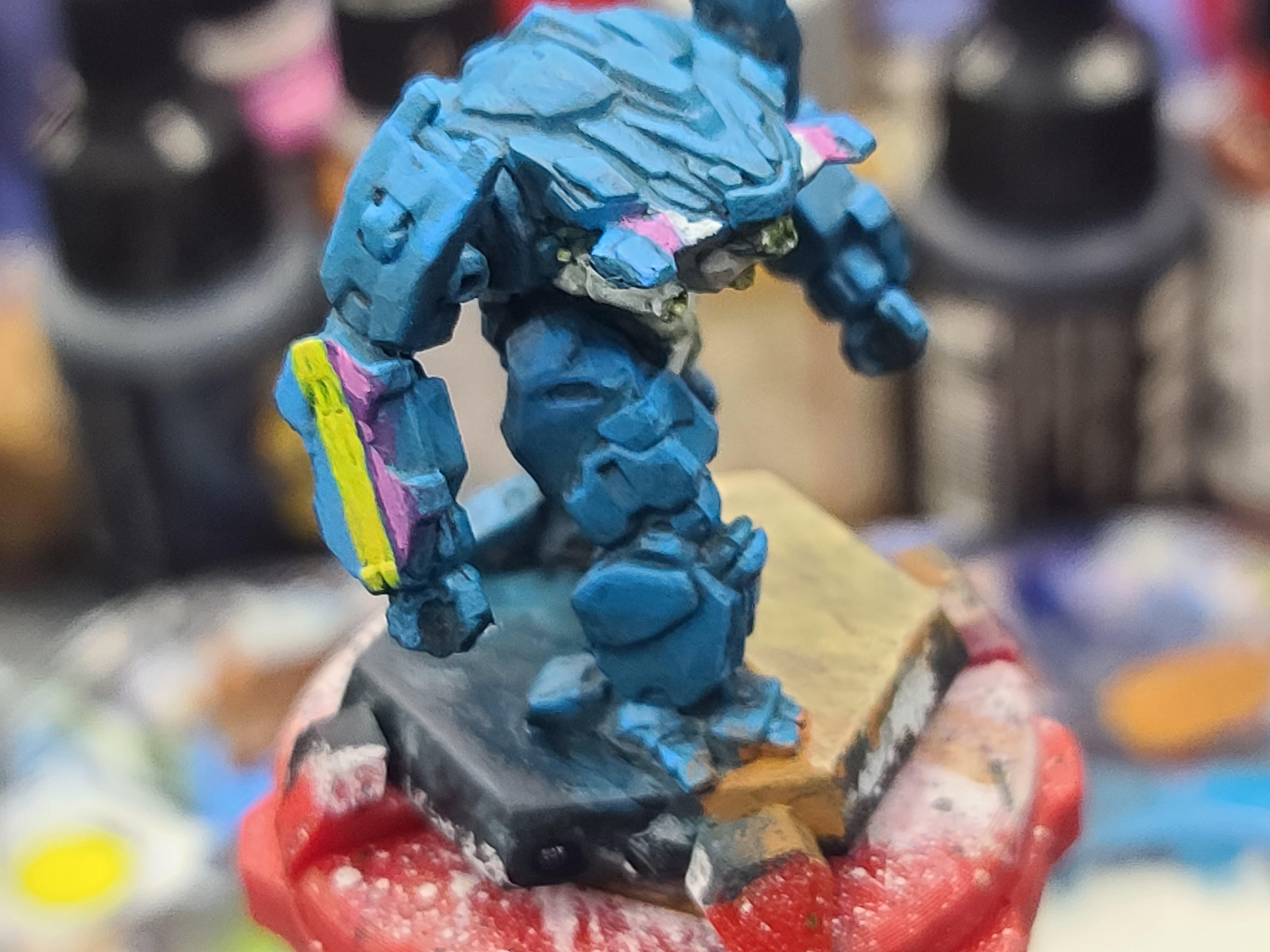 Battletech, Beach Base, Blah&aring;j, Blahaj, Catalyst Game Labs, Hammerhead, Mech, Pan Pride Flag, Pride Colors, Trans Pride Flag