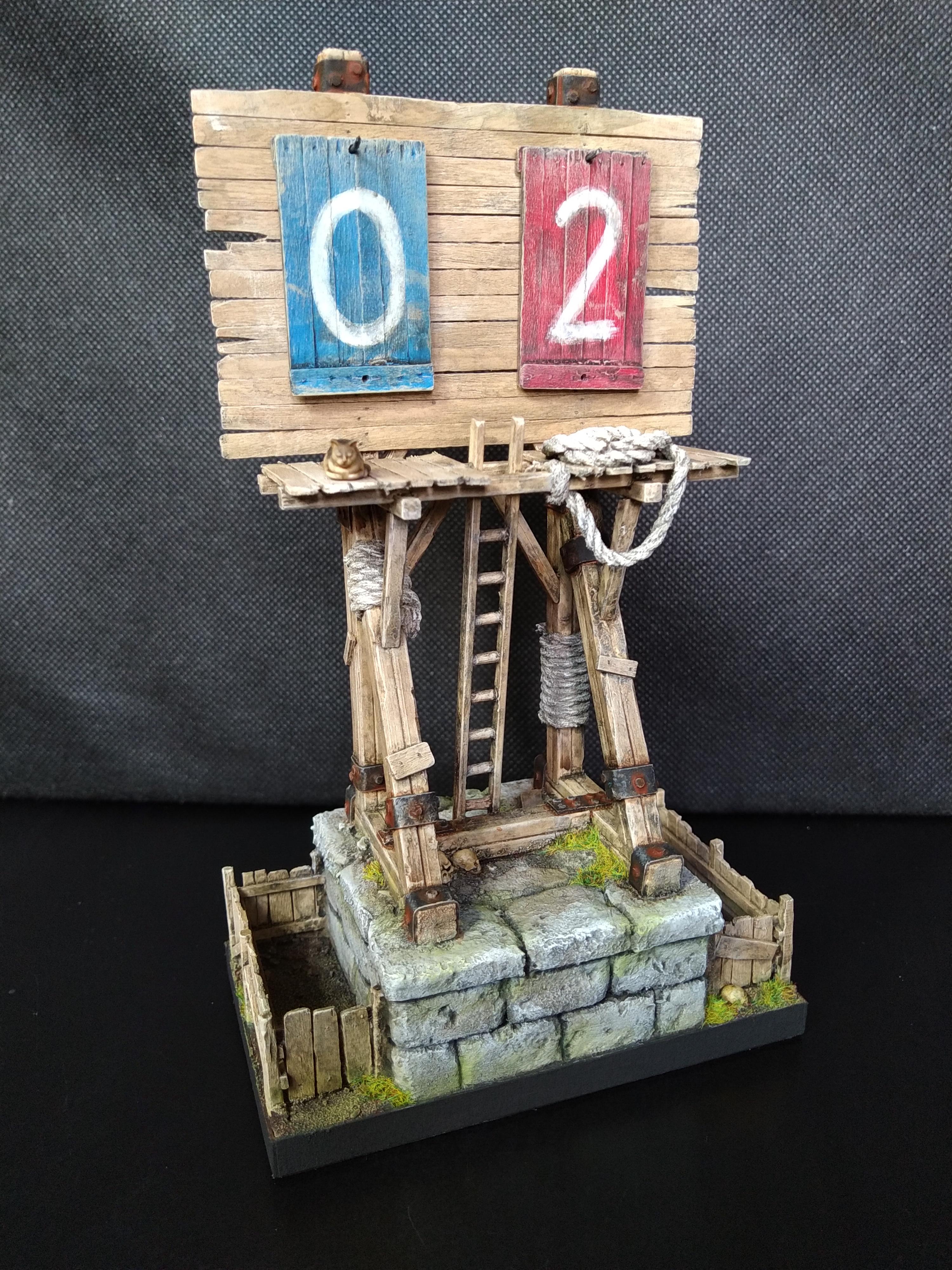 Blood Bowl, Painted, Score Board, Scratch Build, Stadium, Terrain