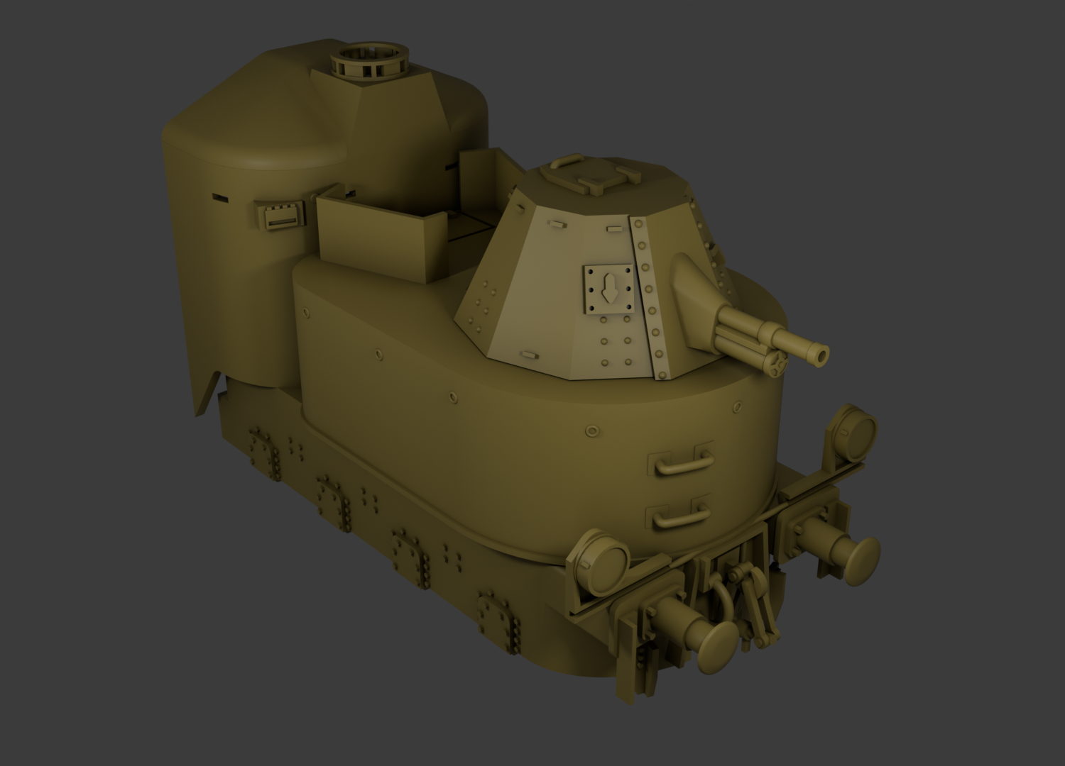 armored train proof render