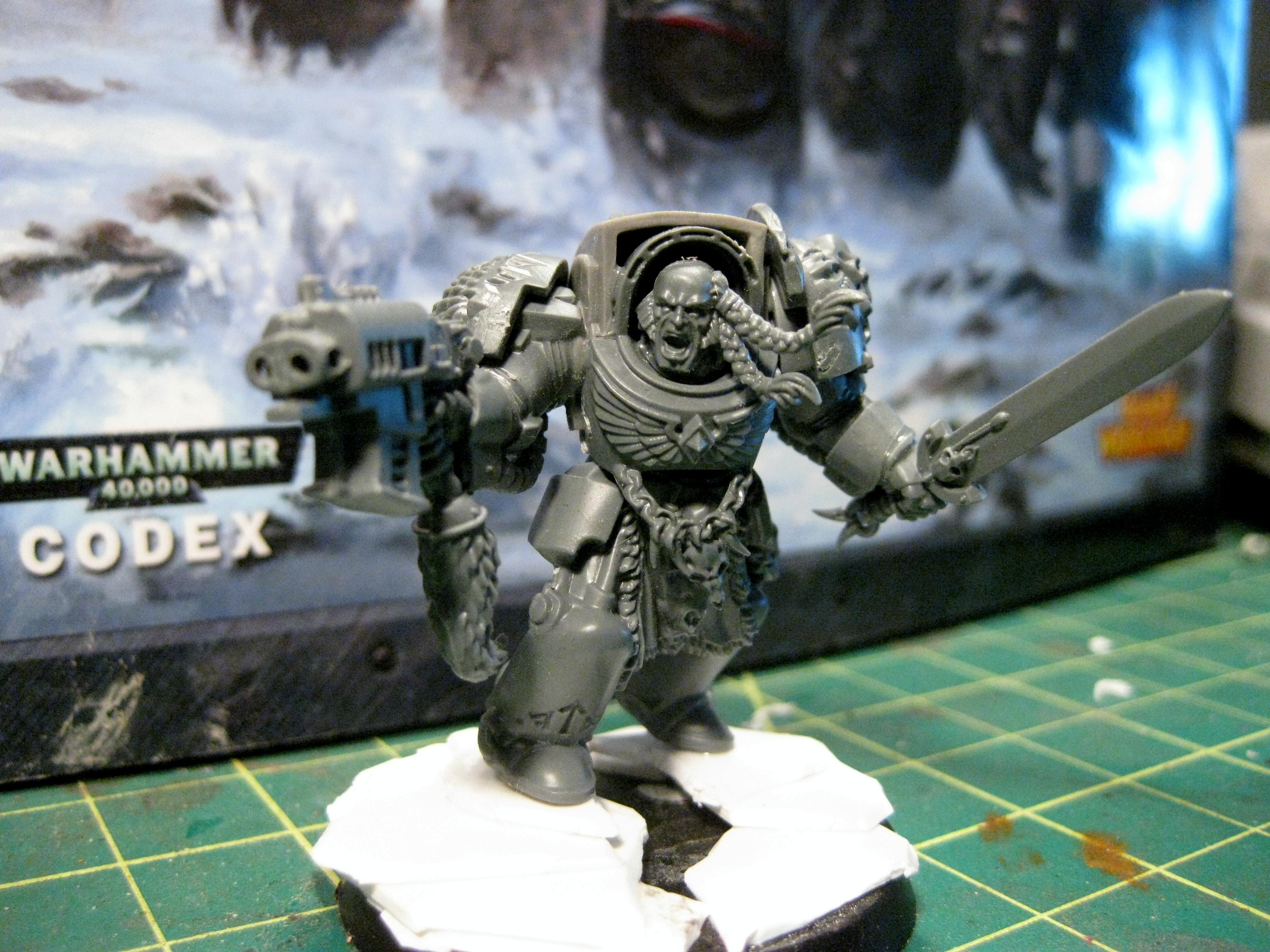 Space Marines, Space Wolves, Terminator Armor, Wolf Guard - Wolf