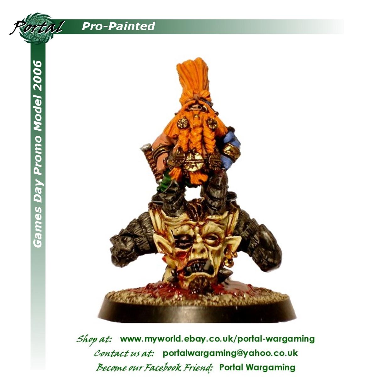 Figurine Warhammer Nain Slayer Tueur, Games Day Golden Demon, Classique