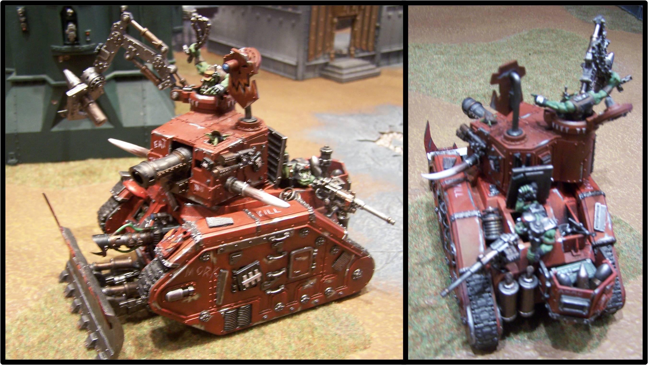 X1 Leman Russ Orks – Warhammer 40K, Figurine Plastique Lootée, Occasion