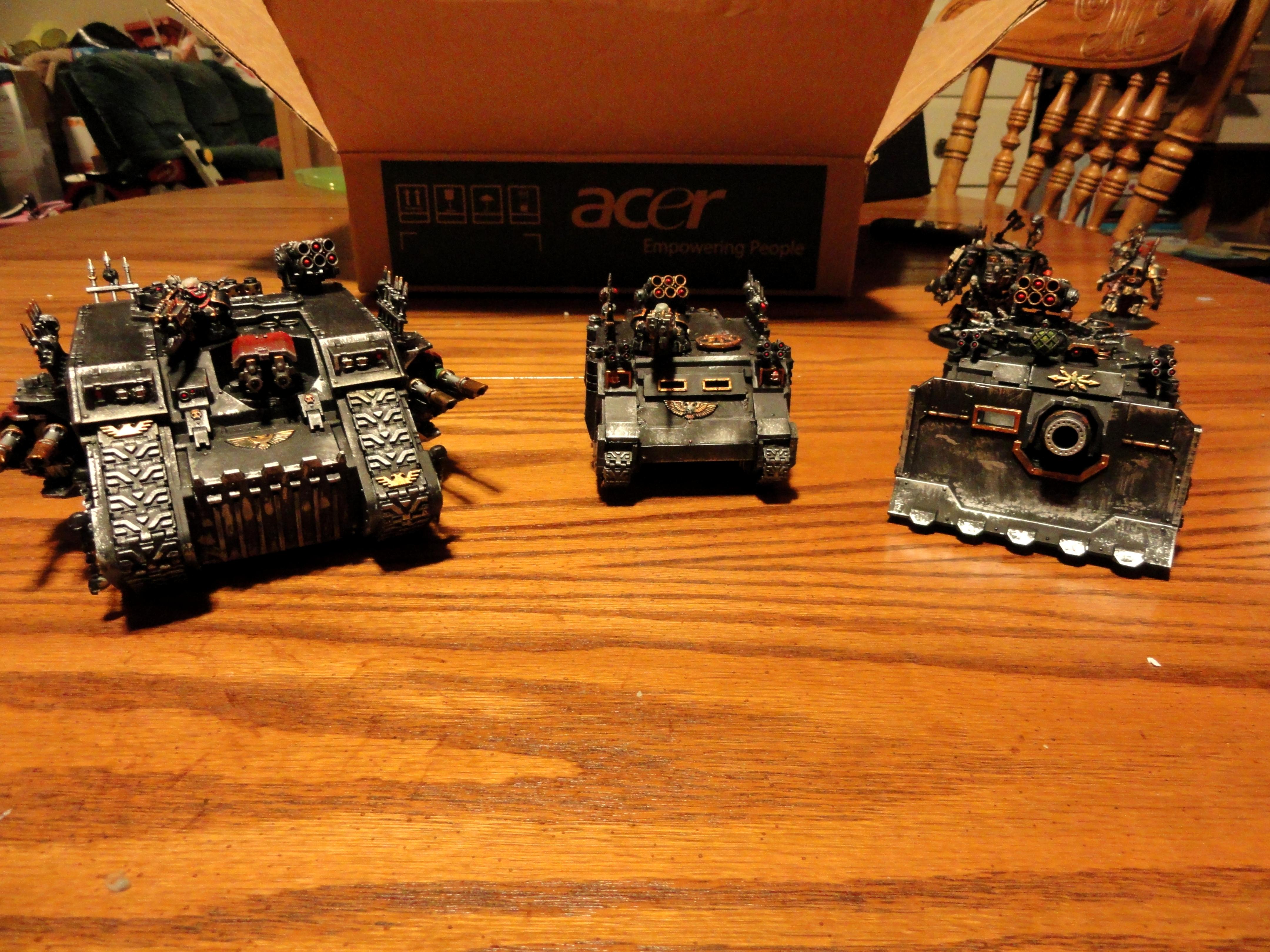 Chaos Space Marines, Csm Army - CSM Land Raider, Rhino, and