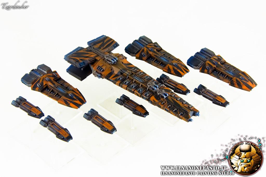 Firestorm Armada compatible Terran Battleship Nuevo Diseño-Ultra Ultra Raro 