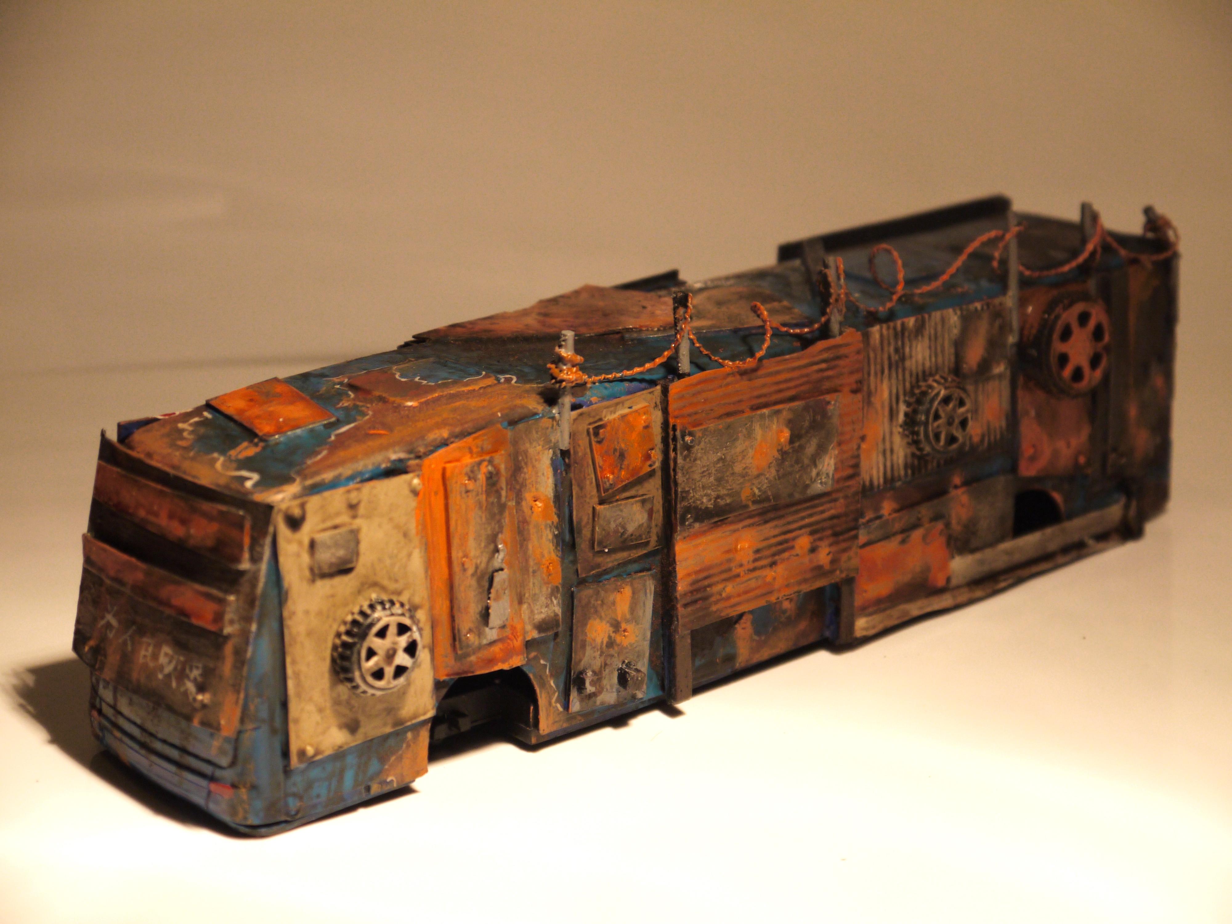 Barricade, Bus, Fallout, Fallout. Post Apocalyptic, Post Apocalyptic, Post- apocalyptic, Terrain - Bus Barricade 1 - Gallery - DakkaDakka | Roll the  dice to see if I'm getting drunk.