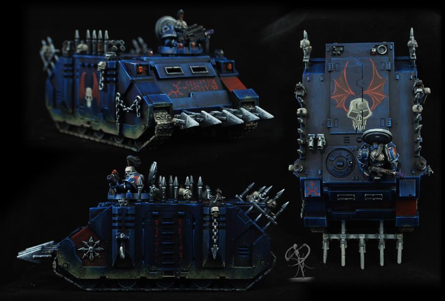 Forge World - Portes De Rhino Night Lords Pour Chaos Space Marines - Peintes - Occasion