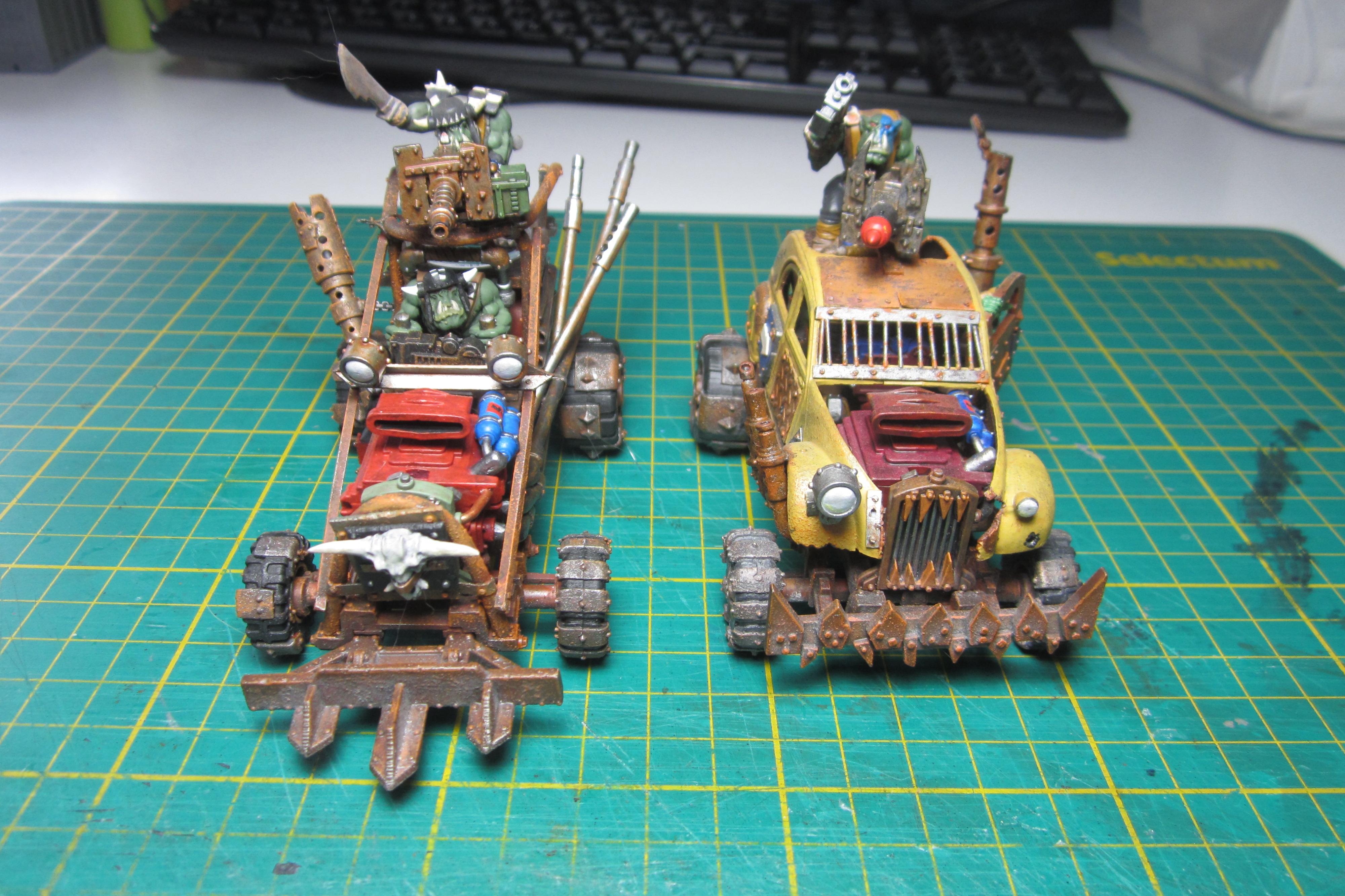 Warhammer 40k : Ork War Buggy – Figurine Gorkamorka WH173 – Partiellement Assemblée/peinte