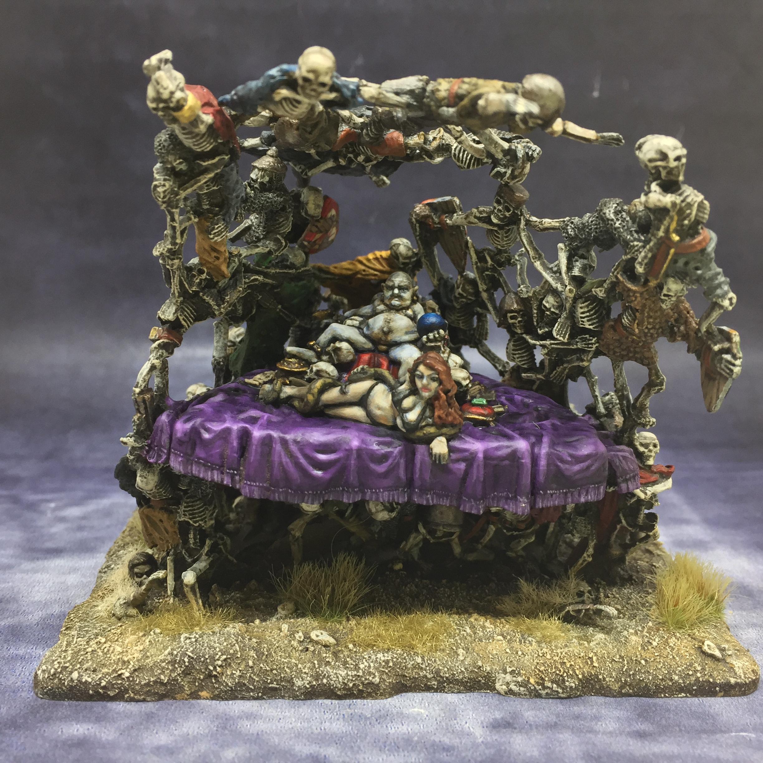 メタルフィギュア　 Necromancer's Throne of Bone Bone, Necromancer, Out Of Production, Ral Partha, September