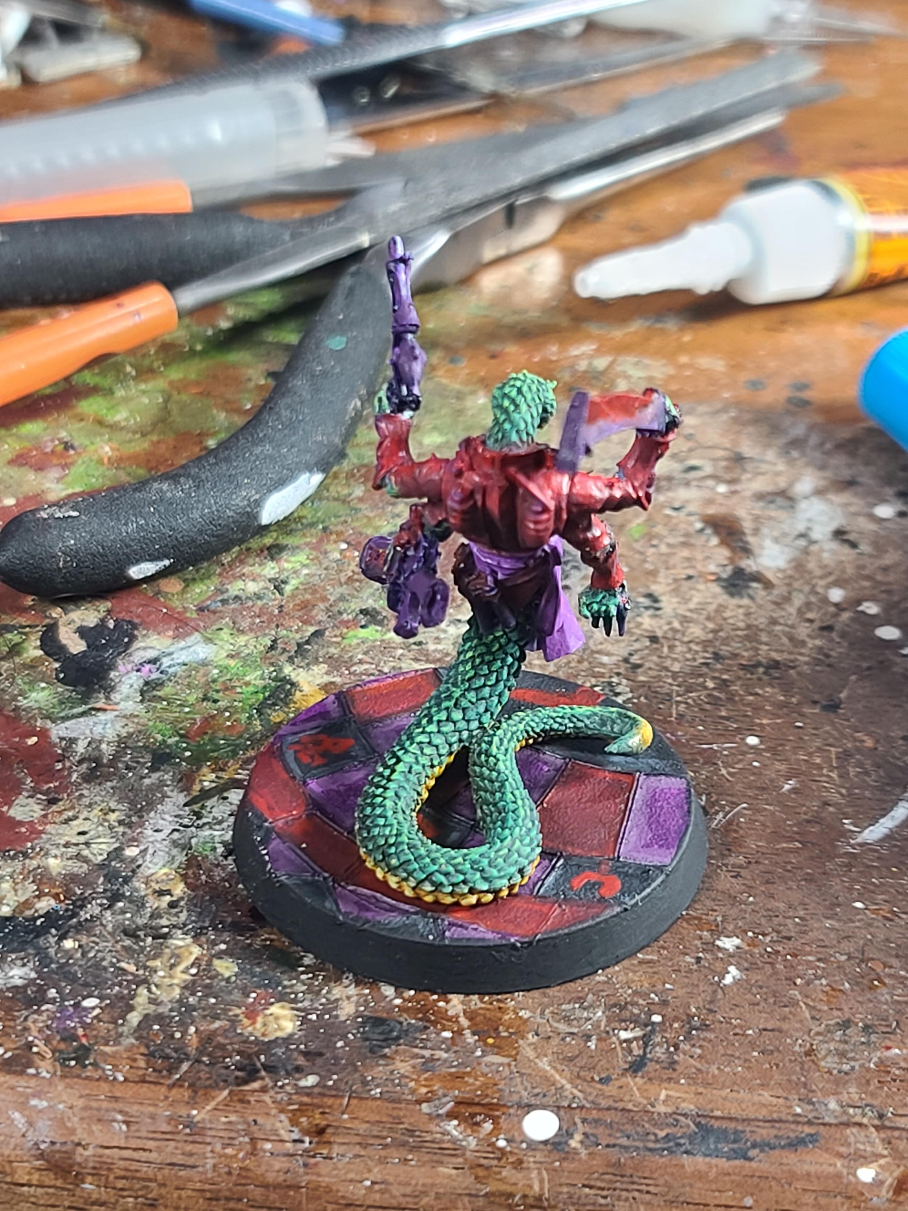 Dark Eldar, Drukhari, Games Workshop, Naga, Snake, Sslyth